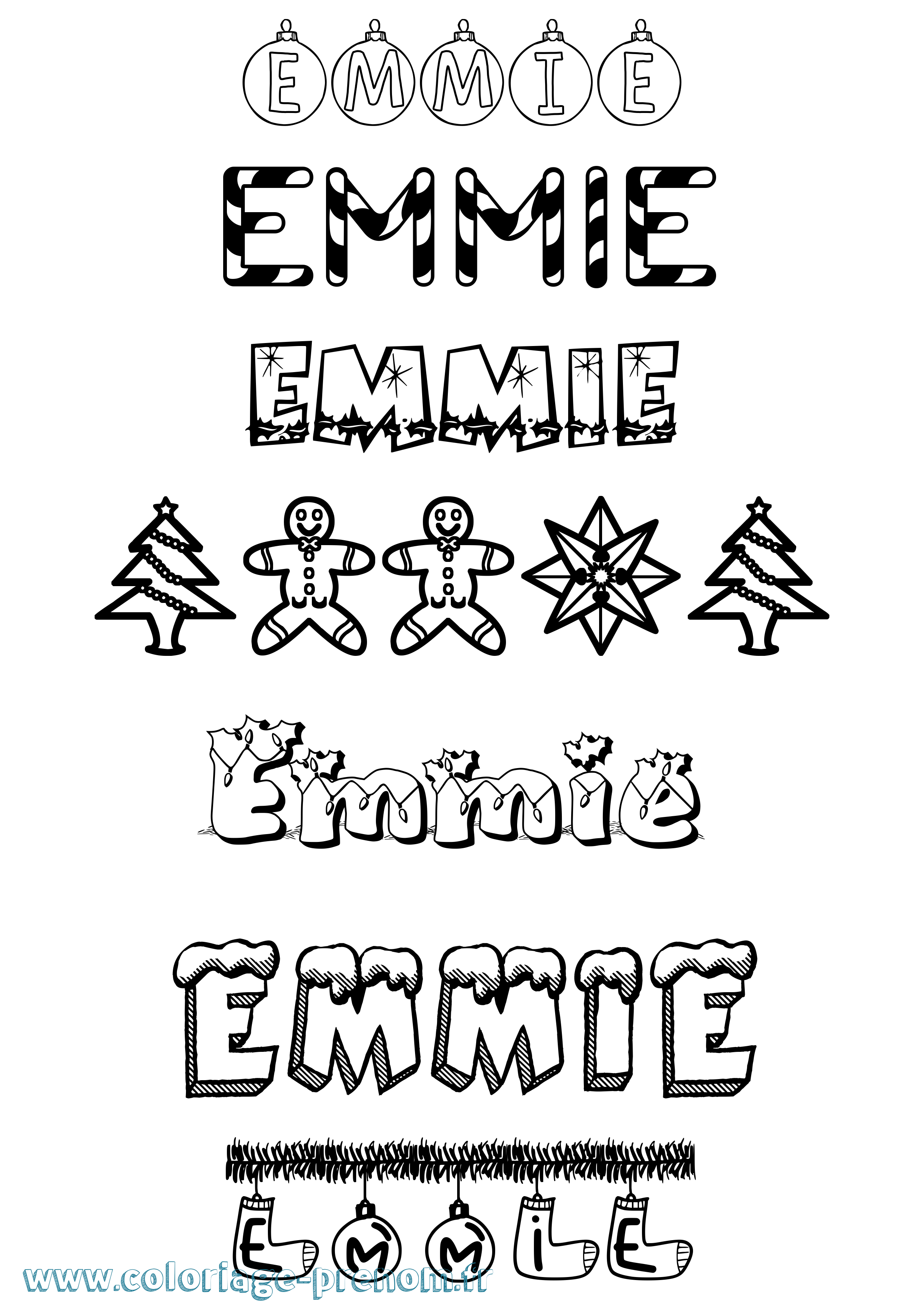 Coloriage prénom Emmie
