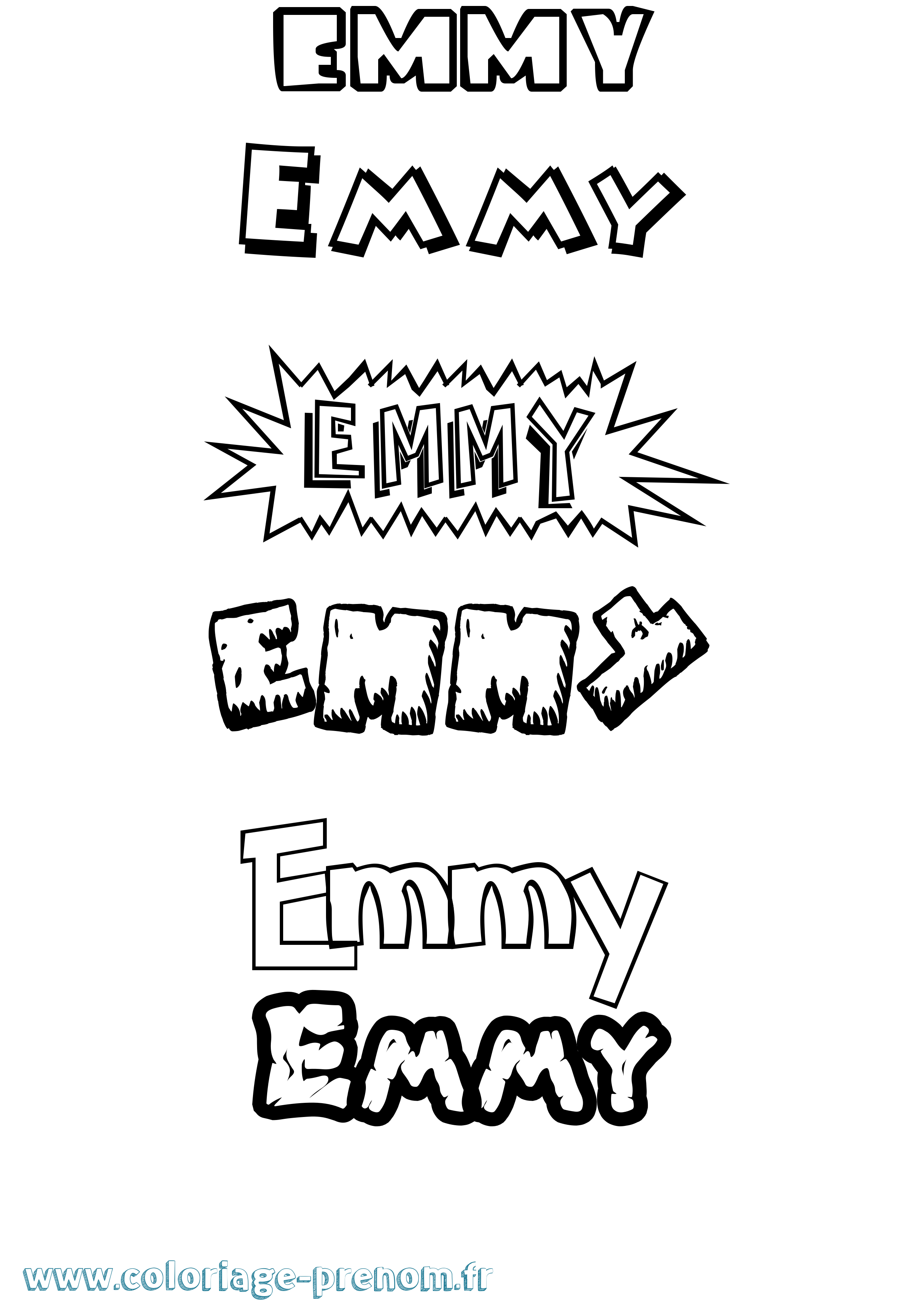 Coloriage prénom Emmy