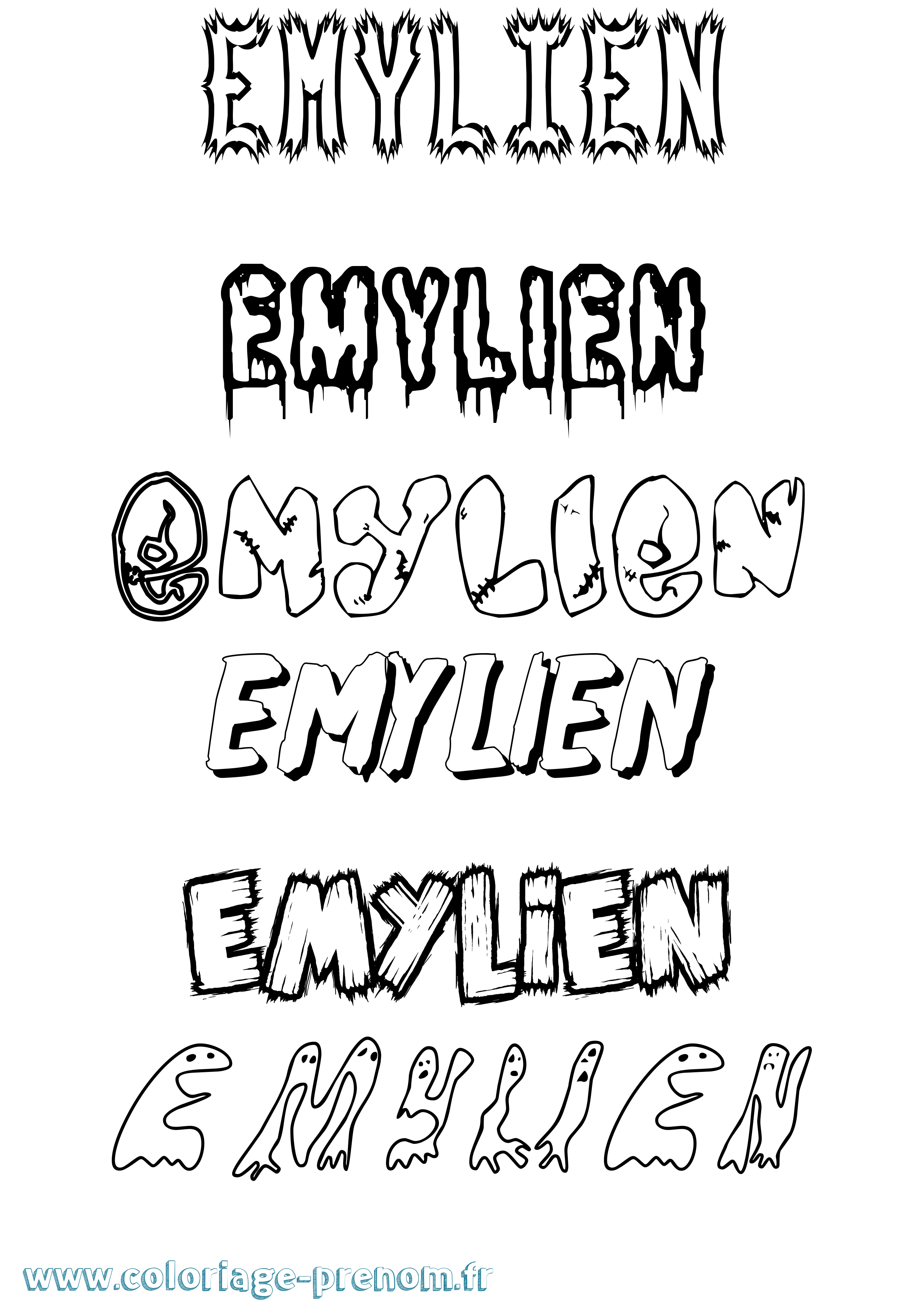 Coloriage Emylien Frisson Coloriage prénom Emylien Frisson