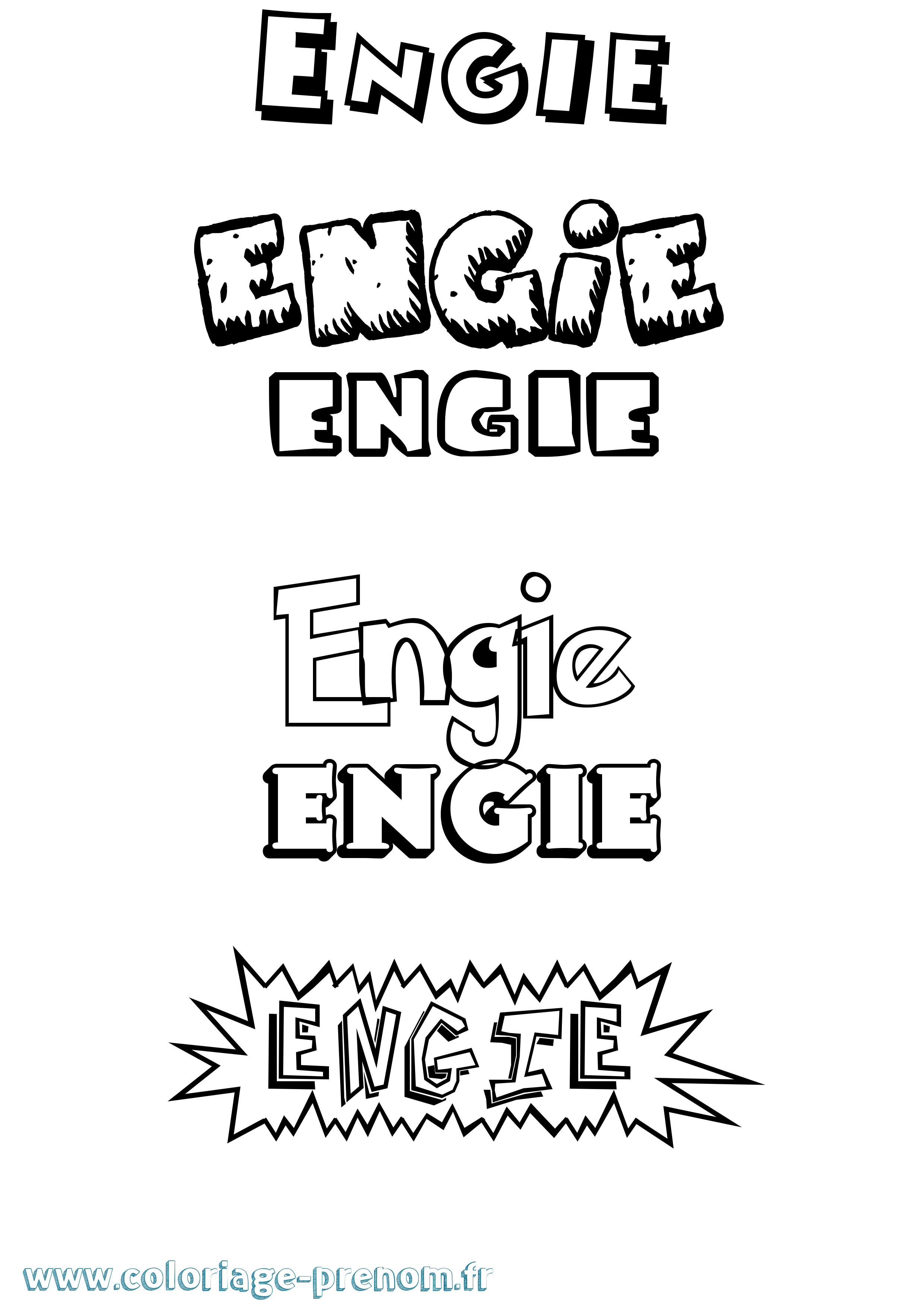 Coloriage Engie Dessin Animé Coloriage prénom Engie Dessin Animé