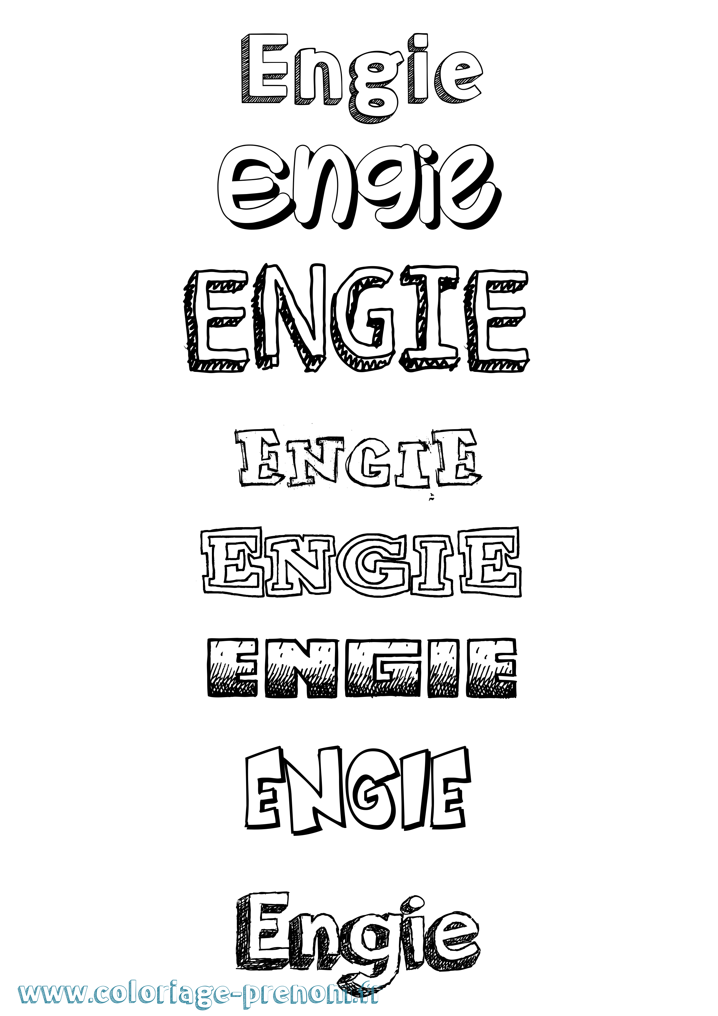 Coloriage Engie Dessiné Coloriage prénom Engie Dessiné