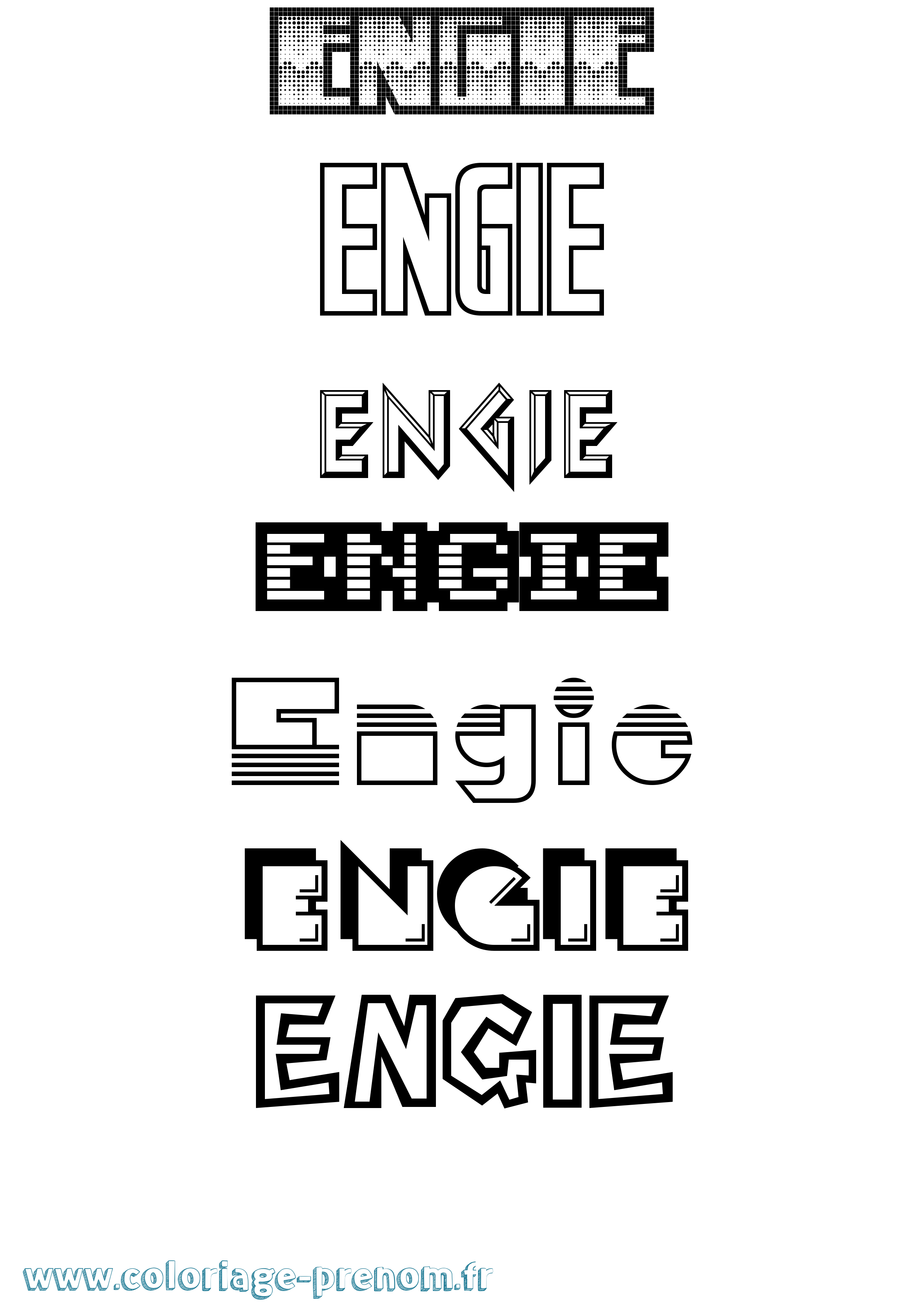 Coloriage Engie Jeux Vidéos Coloriage prénom Engie Jeux Vidéos