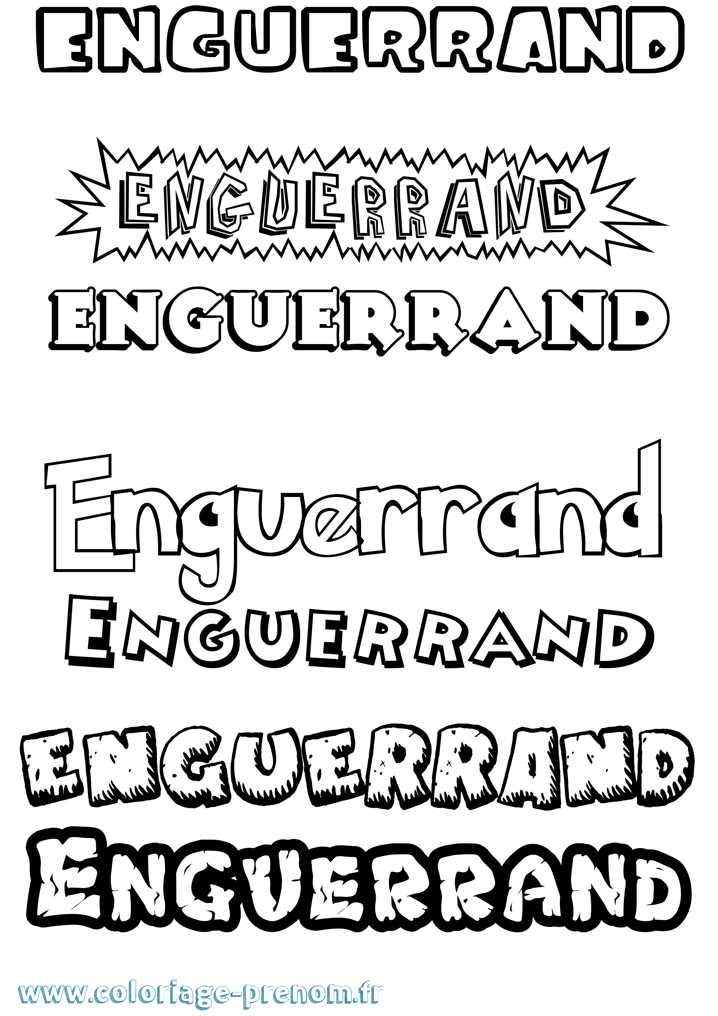 Coloriage prénom Enguerrand
