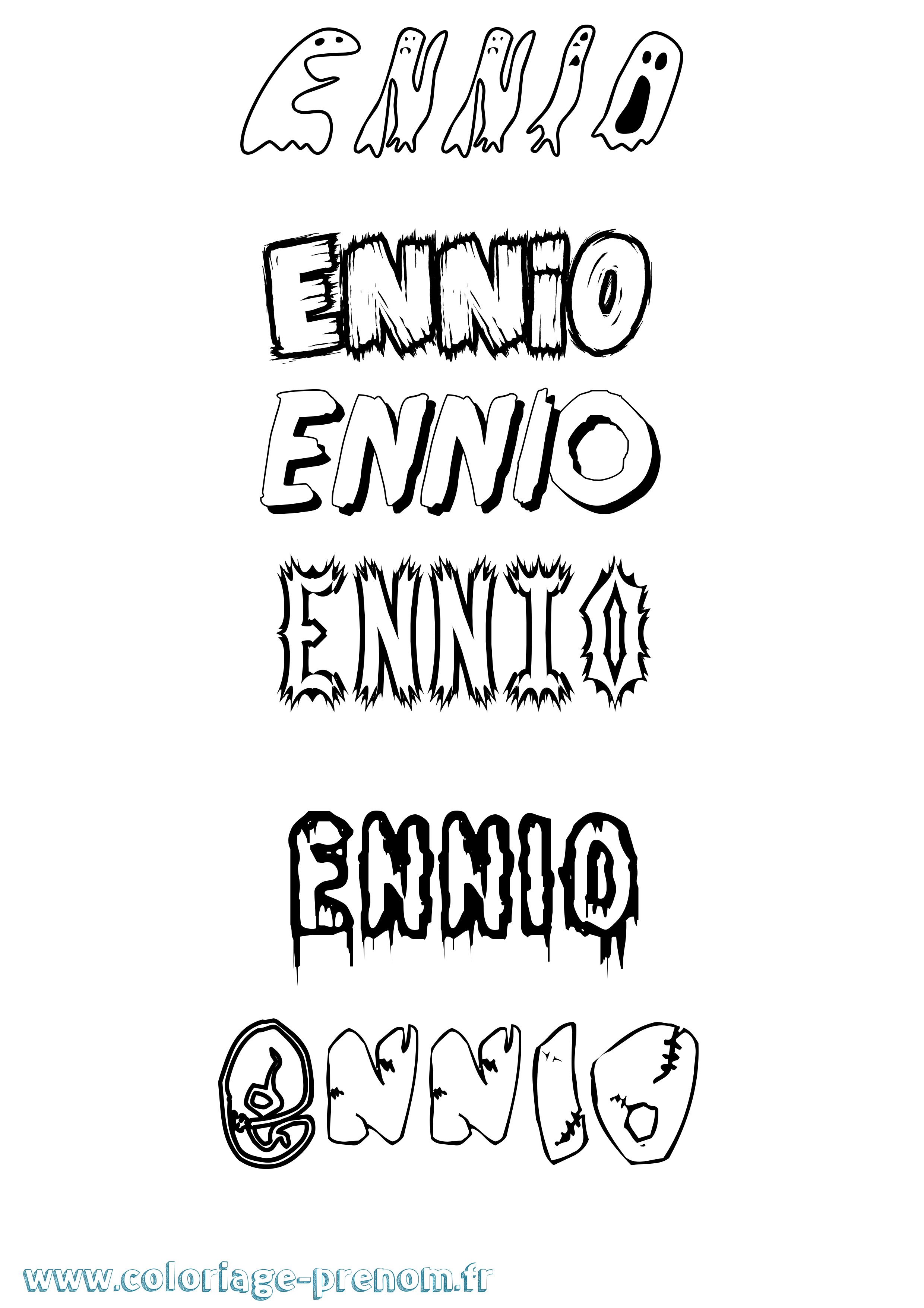 Coloriage Ennio Frisson Coloriage prénom Ennio Frisson