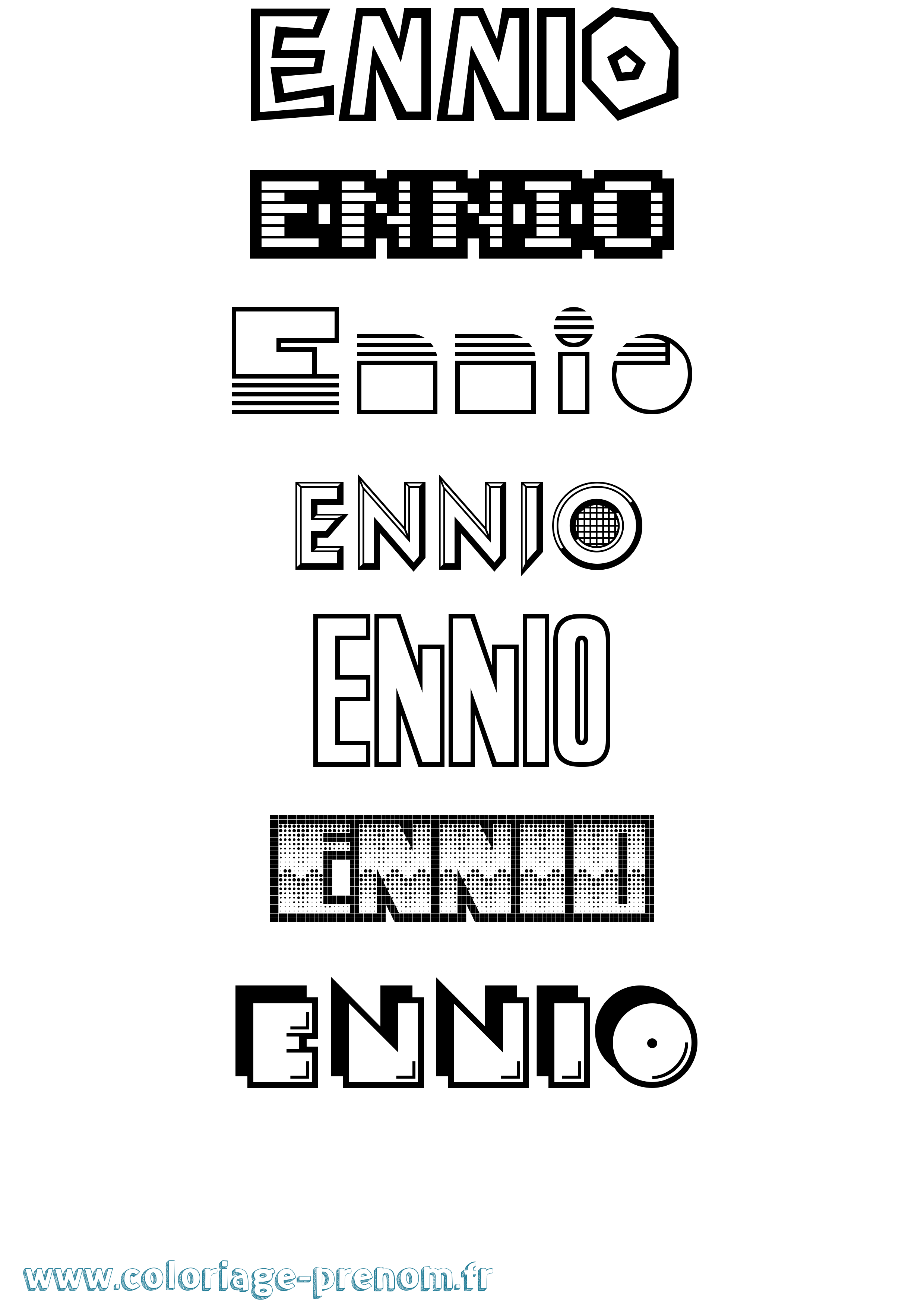 Coloriage Ennio Jeux Vidéos Coloriage prénom Ennio Jeux Vidéos