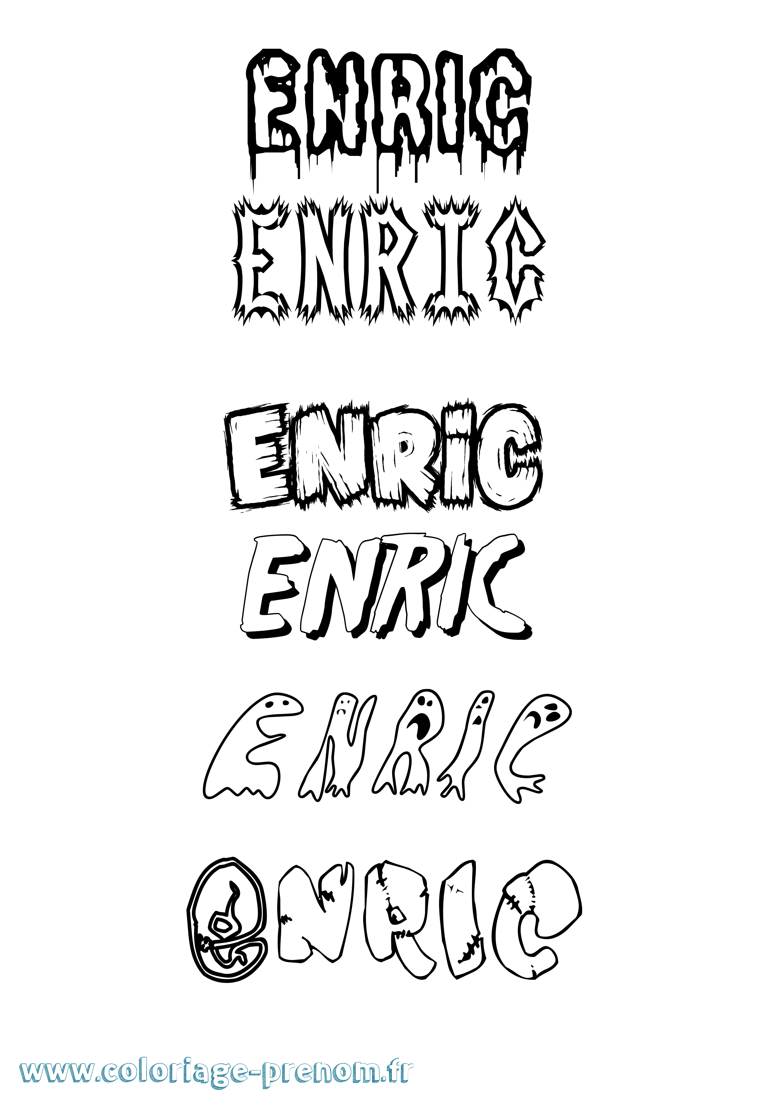Coloriage Enric Frisson Coloriage prénom Enric Frisson