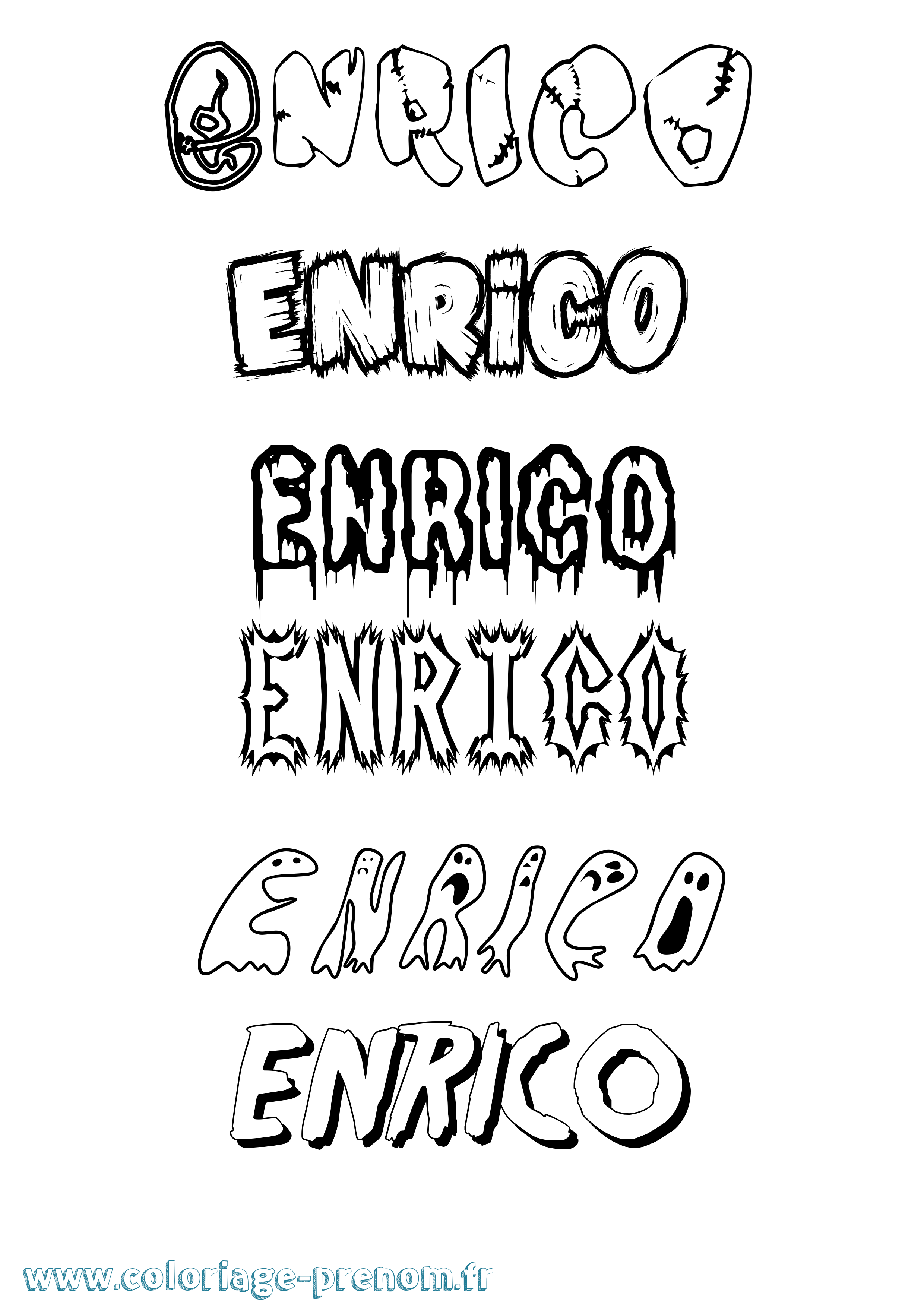 Coloriage prénom Enrico Frisson