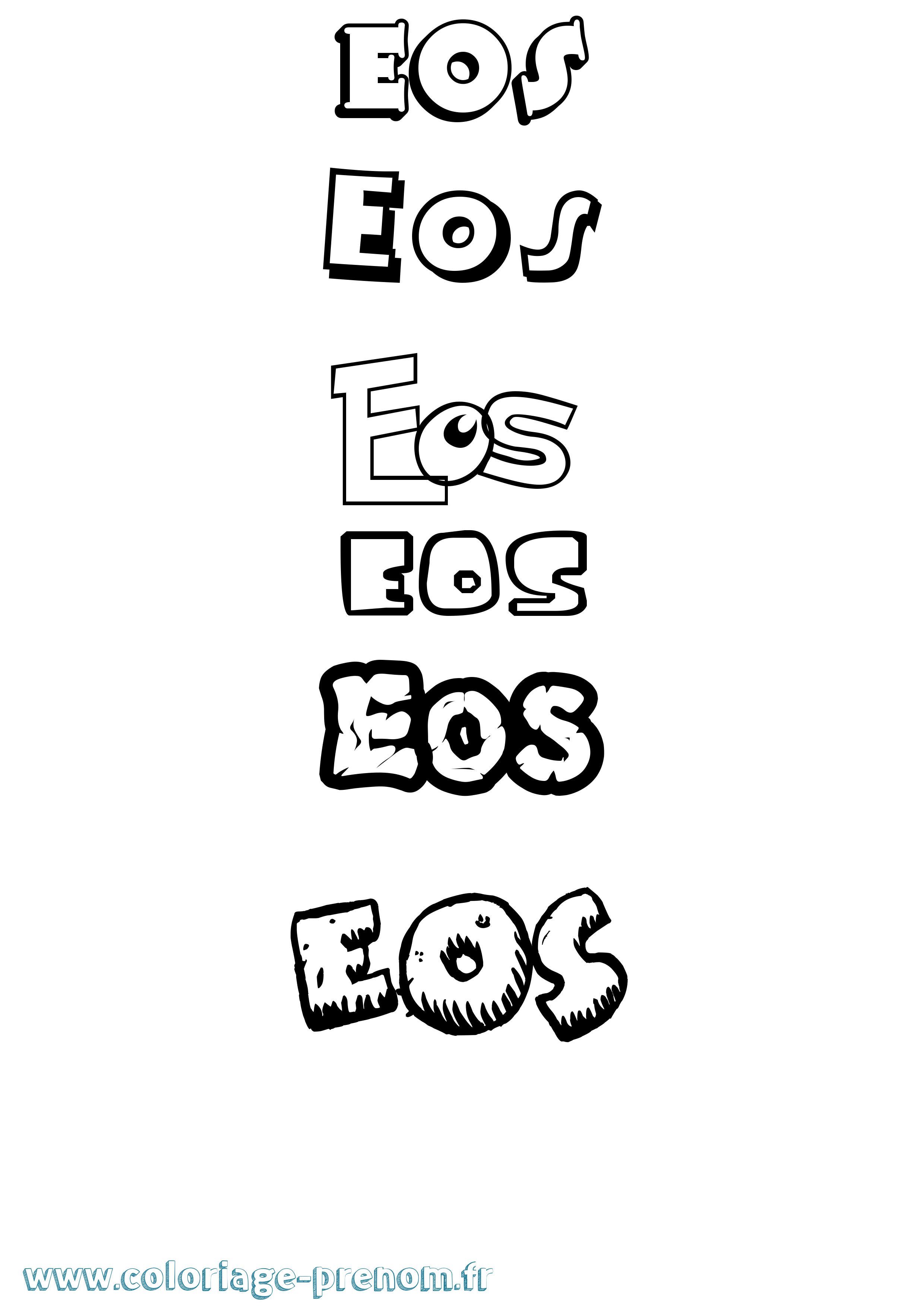 Coloriage Eos Dessin Animé Coloriage prénom Eos Dessin Animé