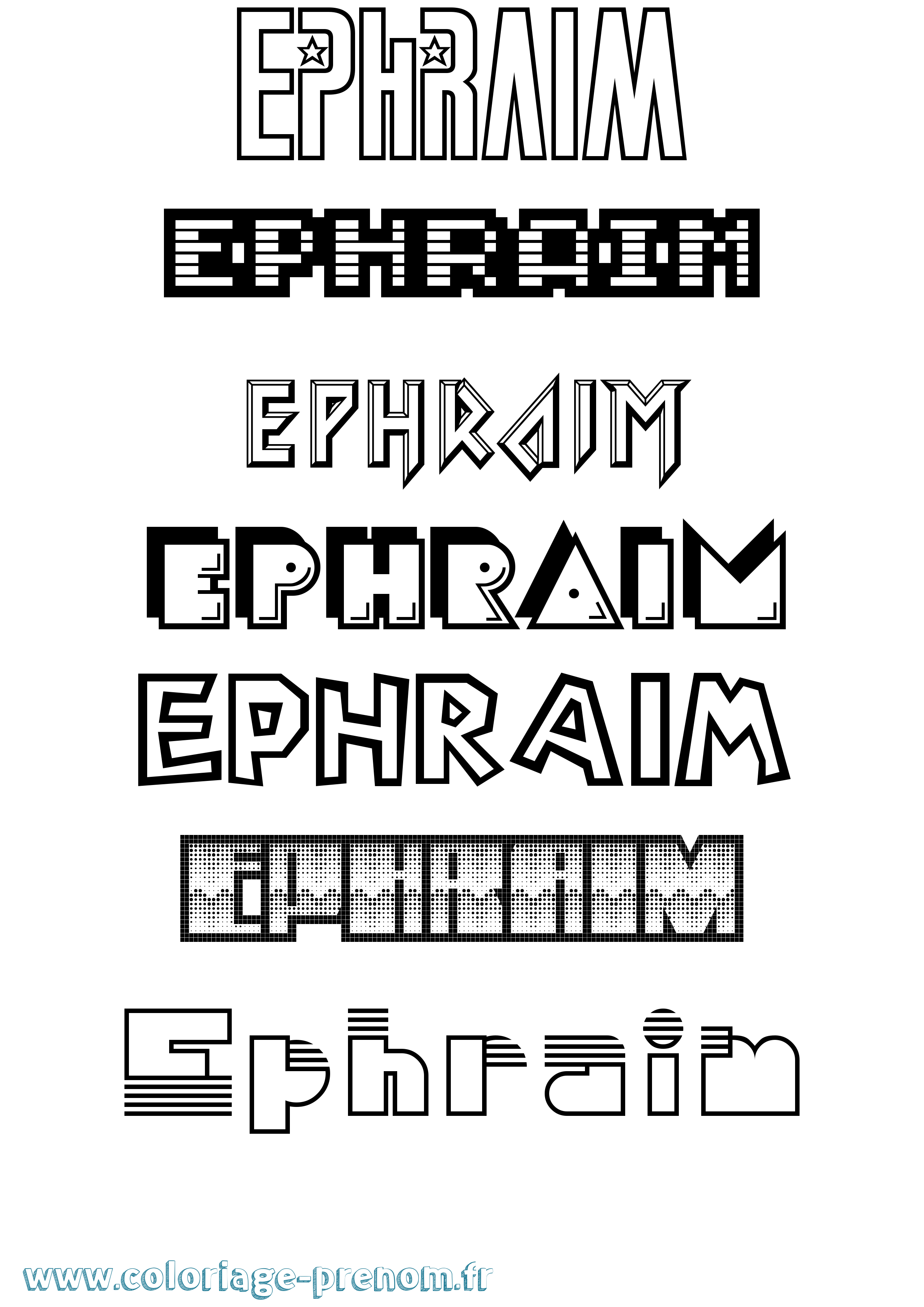 Coloriage Ephraim Jeux Vidéos Coloriage prénom Ephraim Jeux Vidéos