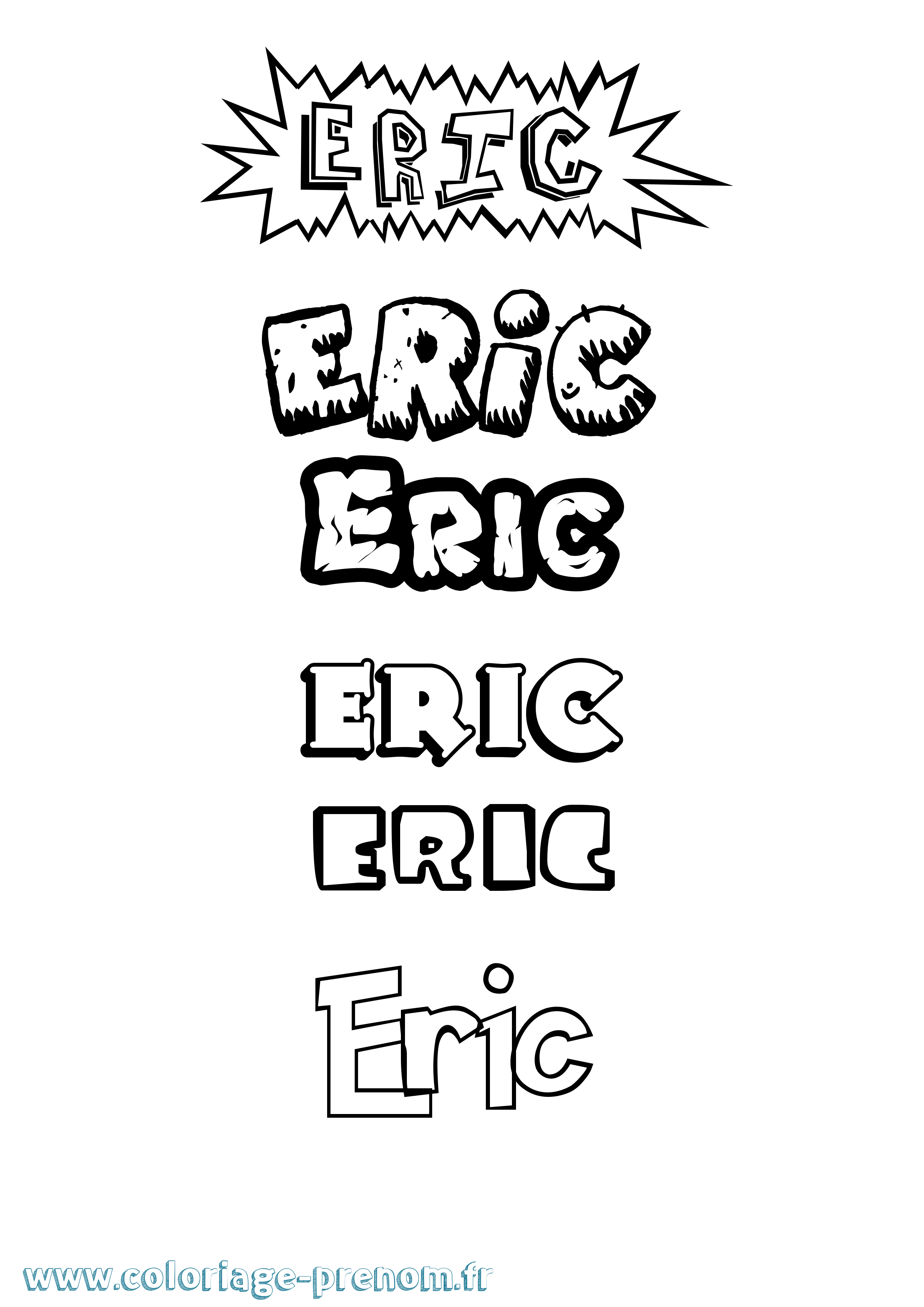Coloriage Eric Dessin Animé Coloriage prénom Eric Dessin Animé