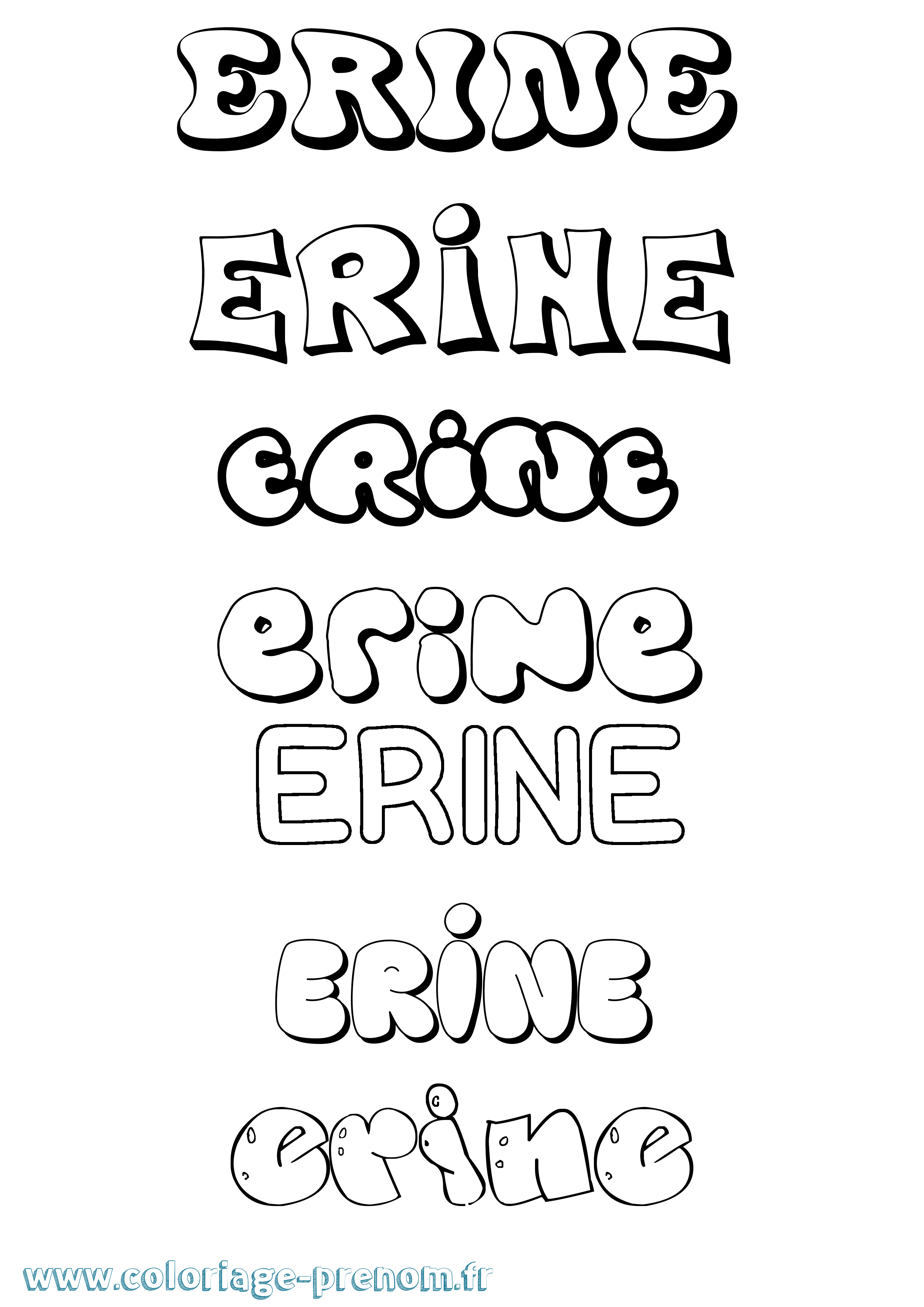 Coloriage Erine Coloriage prénom Erine