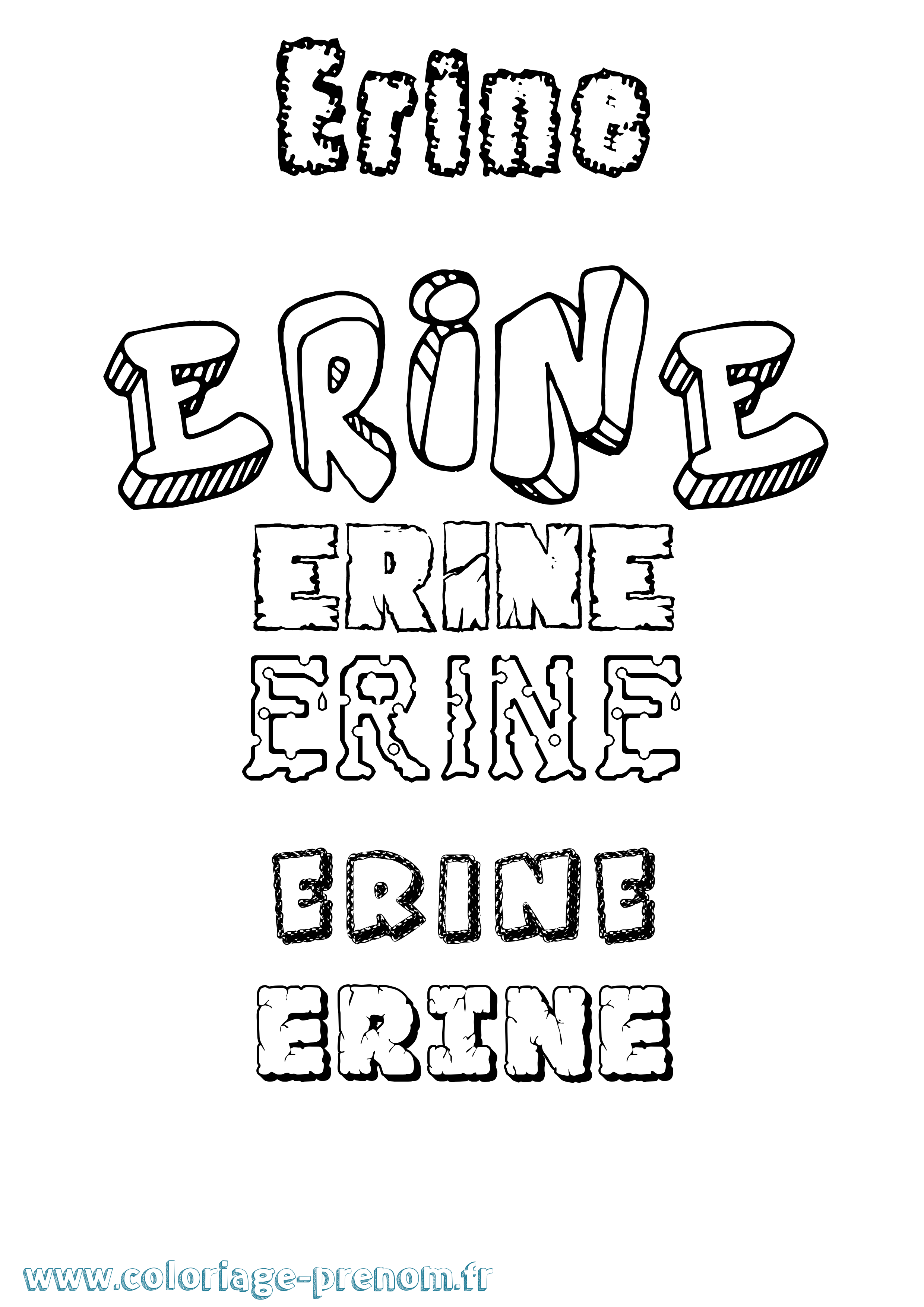 Coloriage prénom Erine