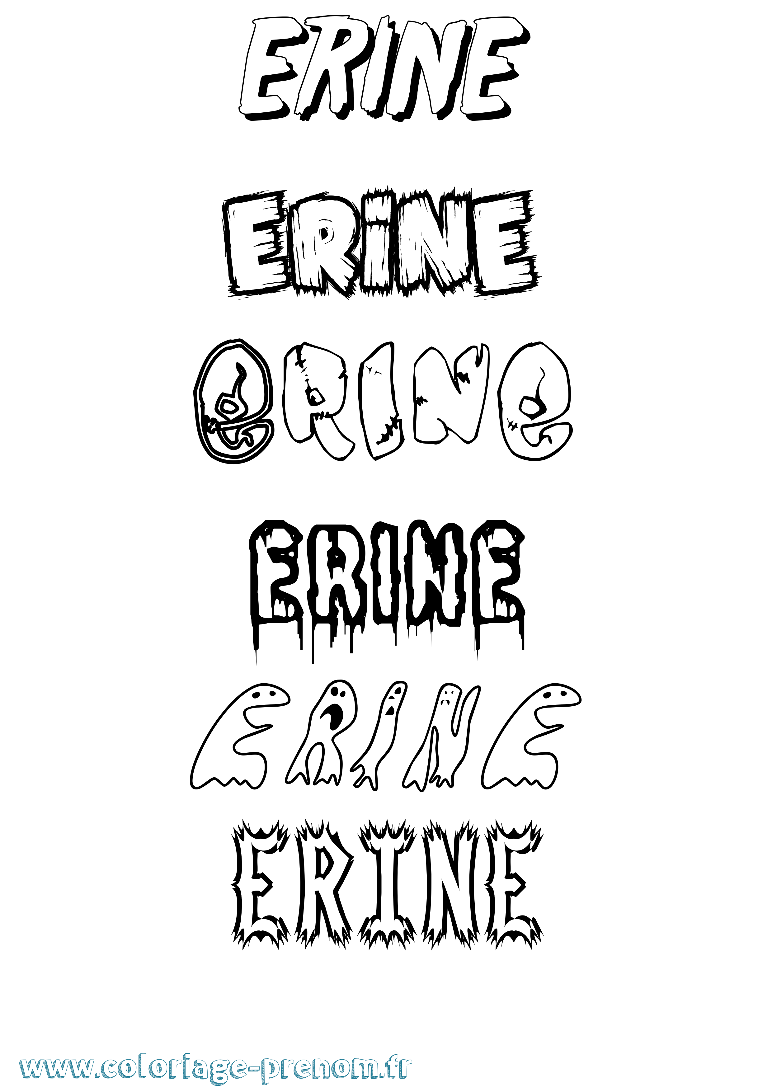 Coloriage Erine Coloriage prénom Erine