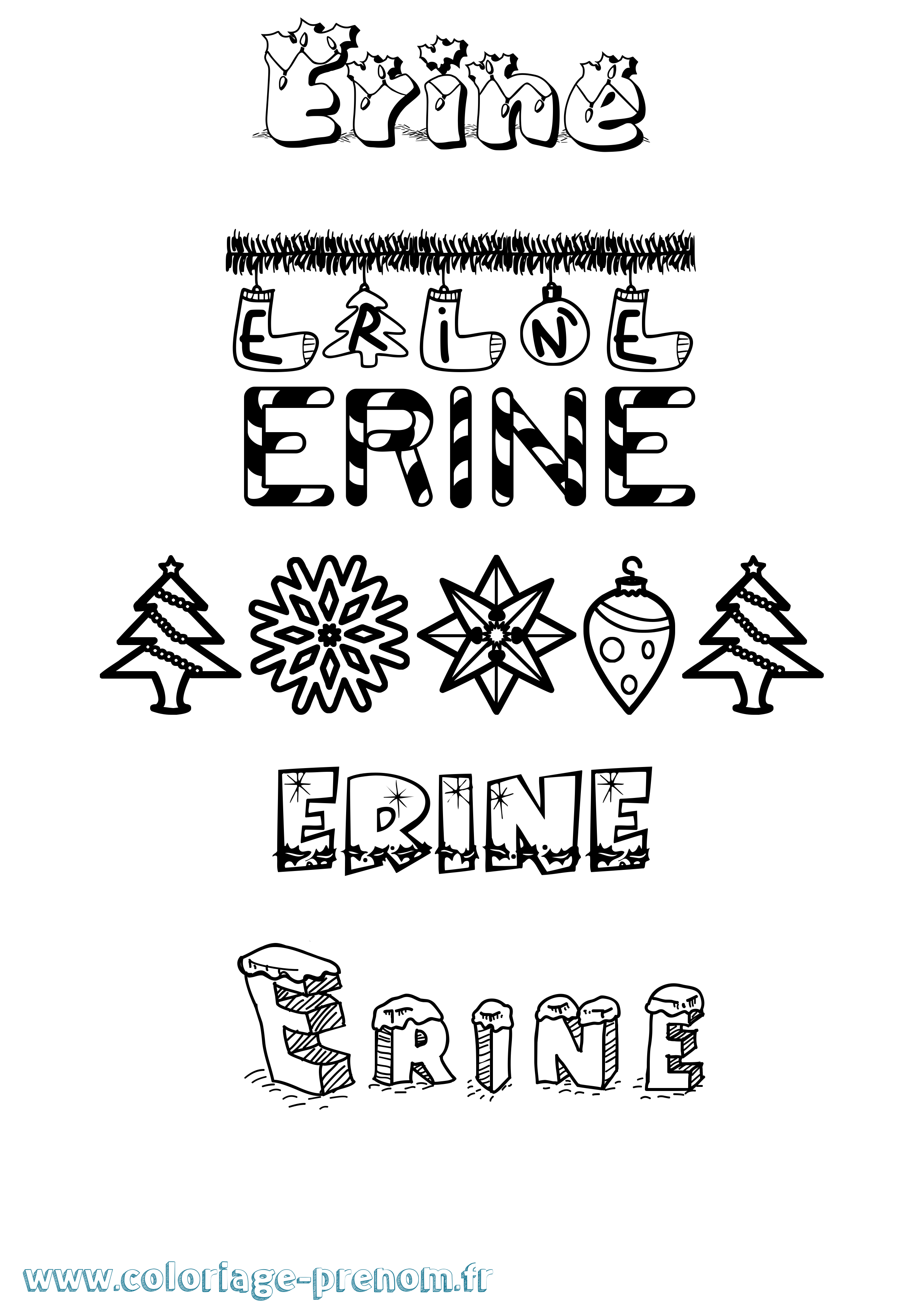 Coloriage Erine Coloriage prénom Erine