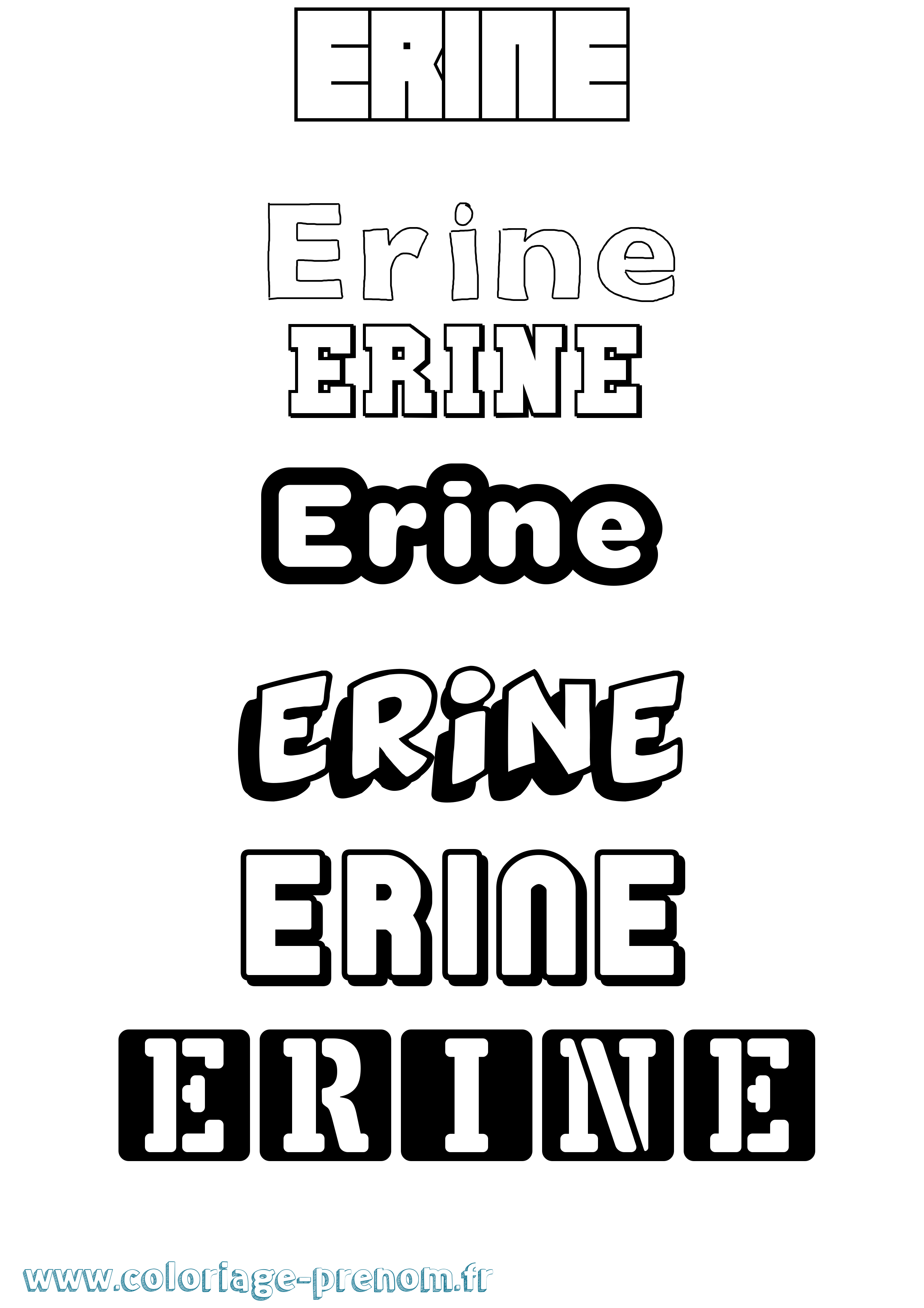 Coloriage prénom Erine