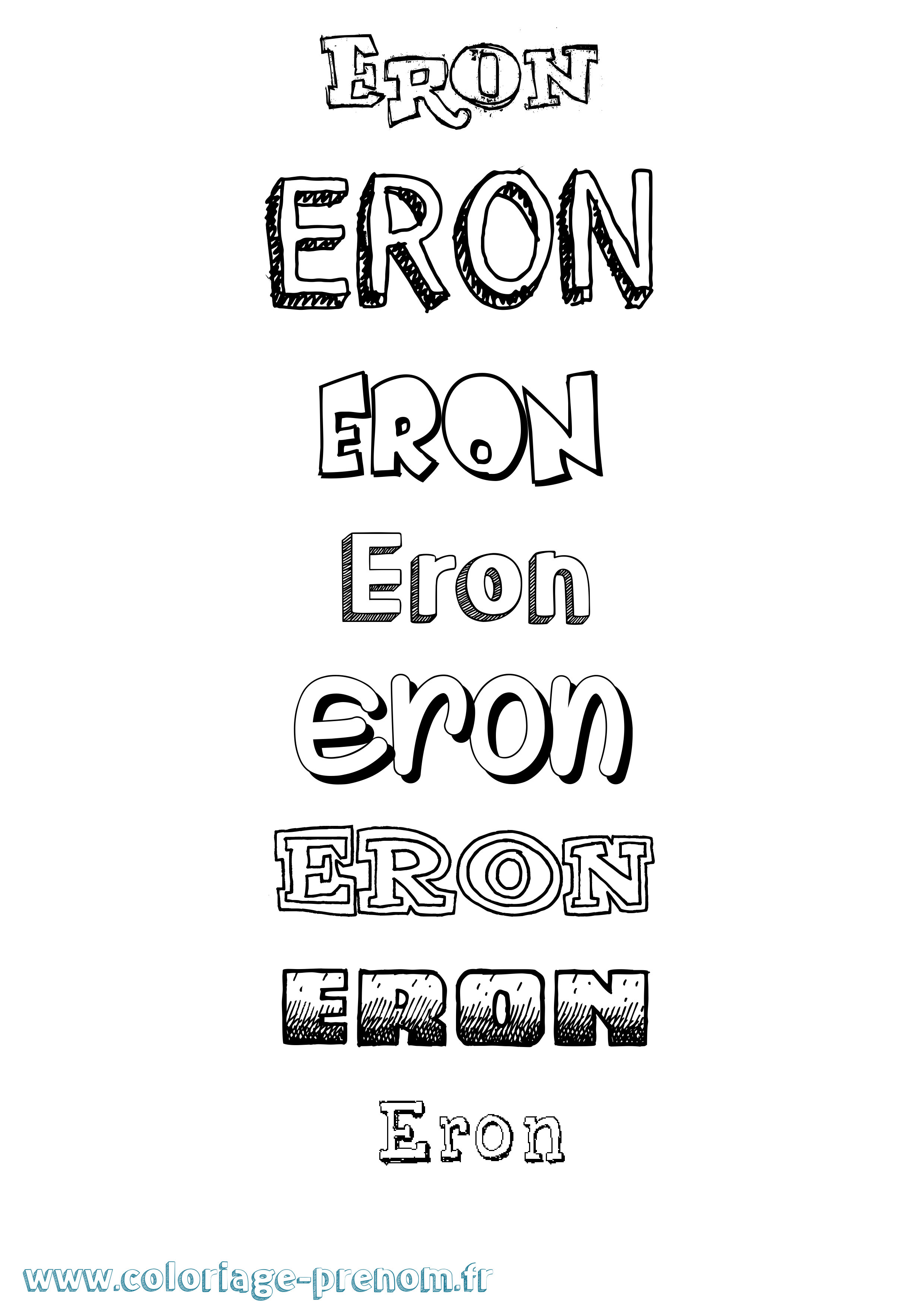 Coloriage prénom Eron Dessiné