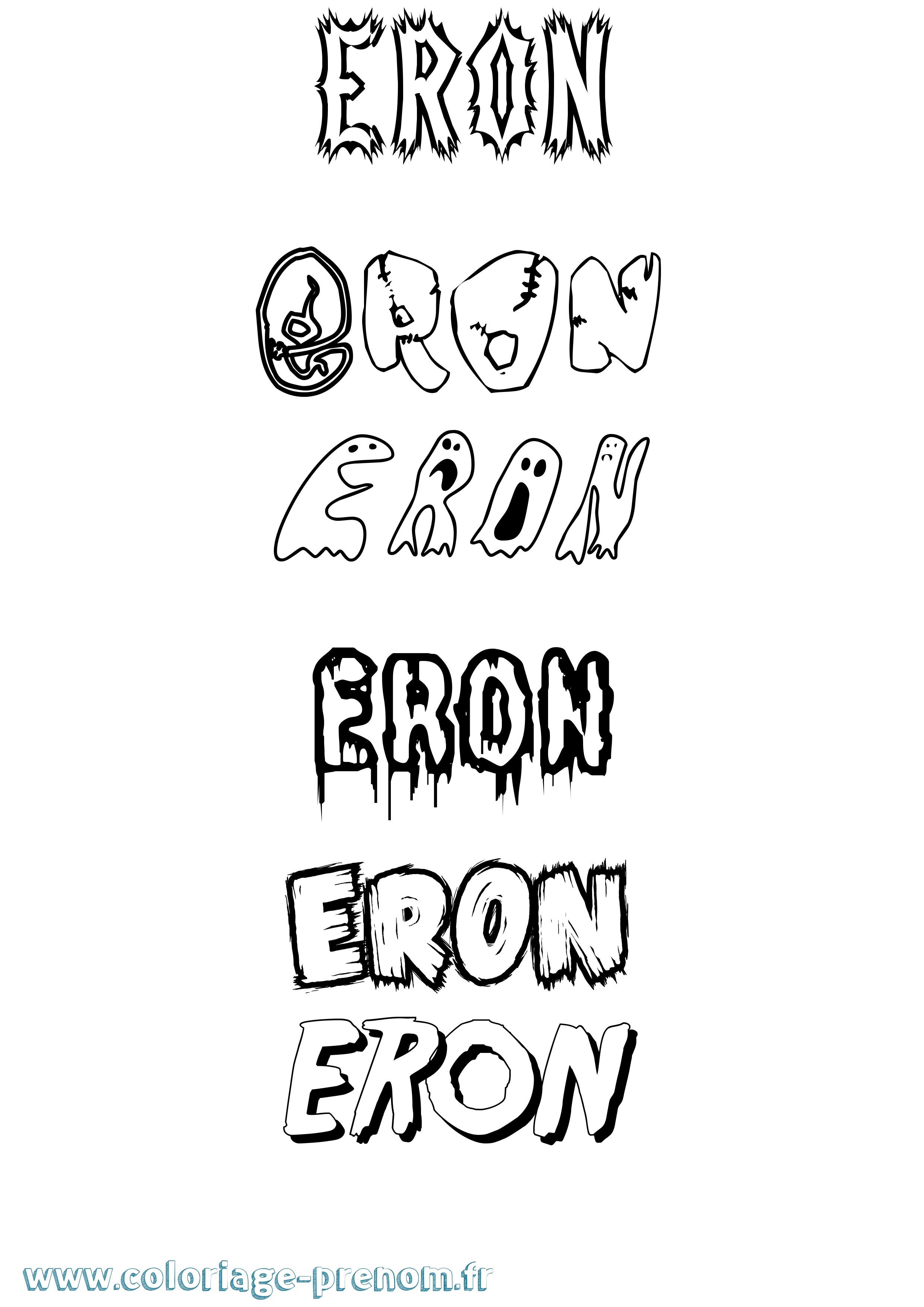 Coloriage prénom Eron Frisson