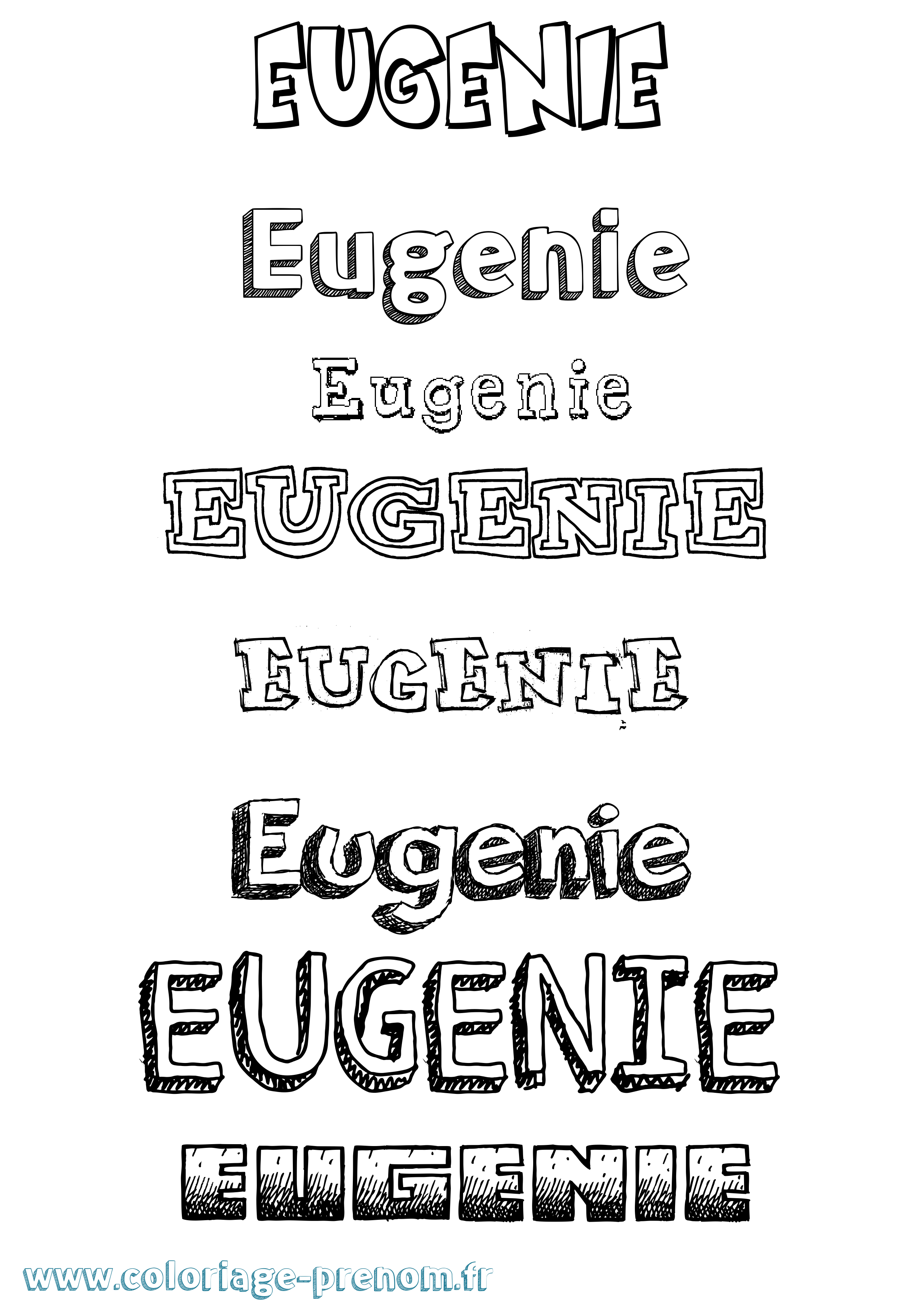 Coloriage prénom Eugenie