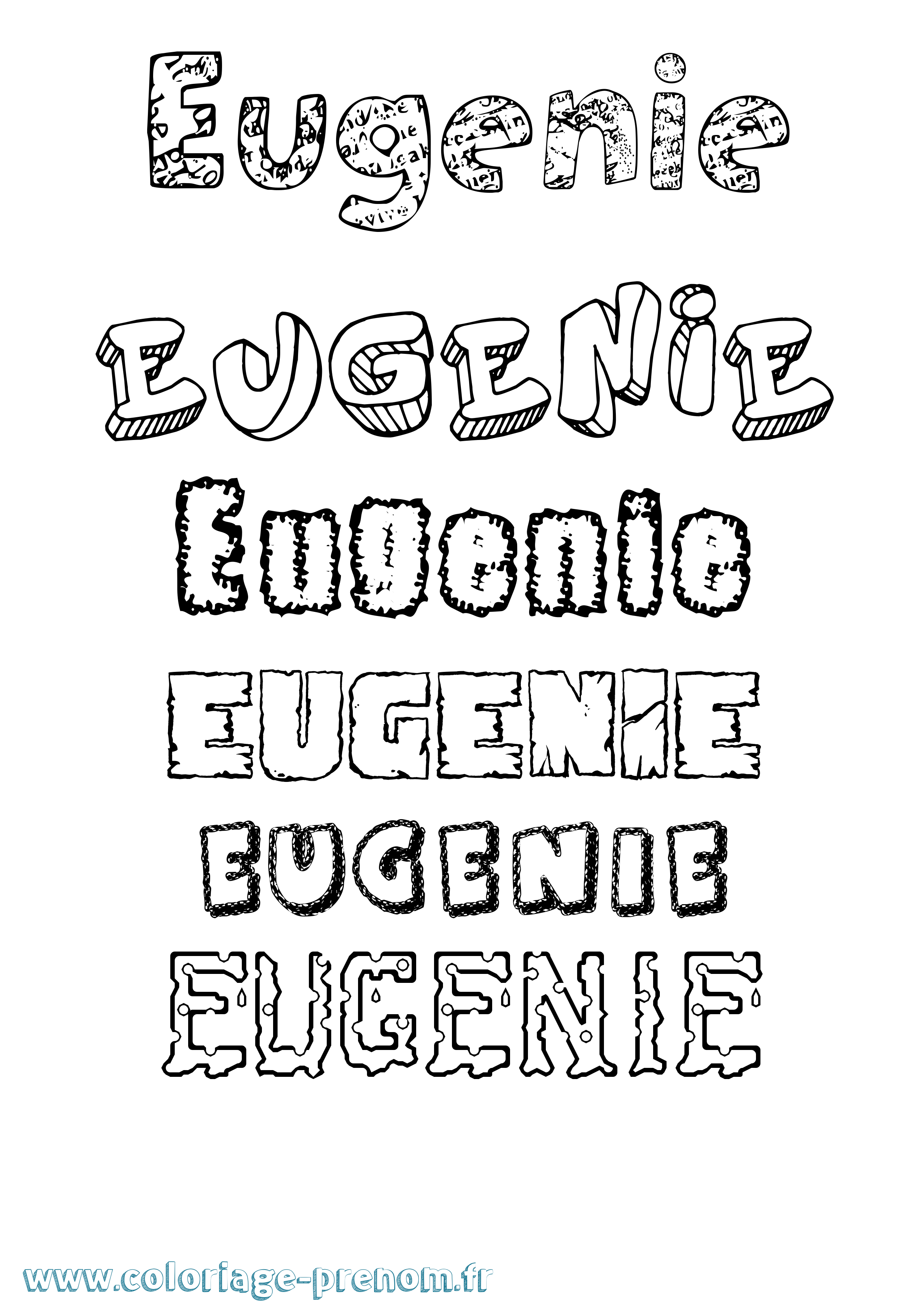 Coloriage prénom Eugenie