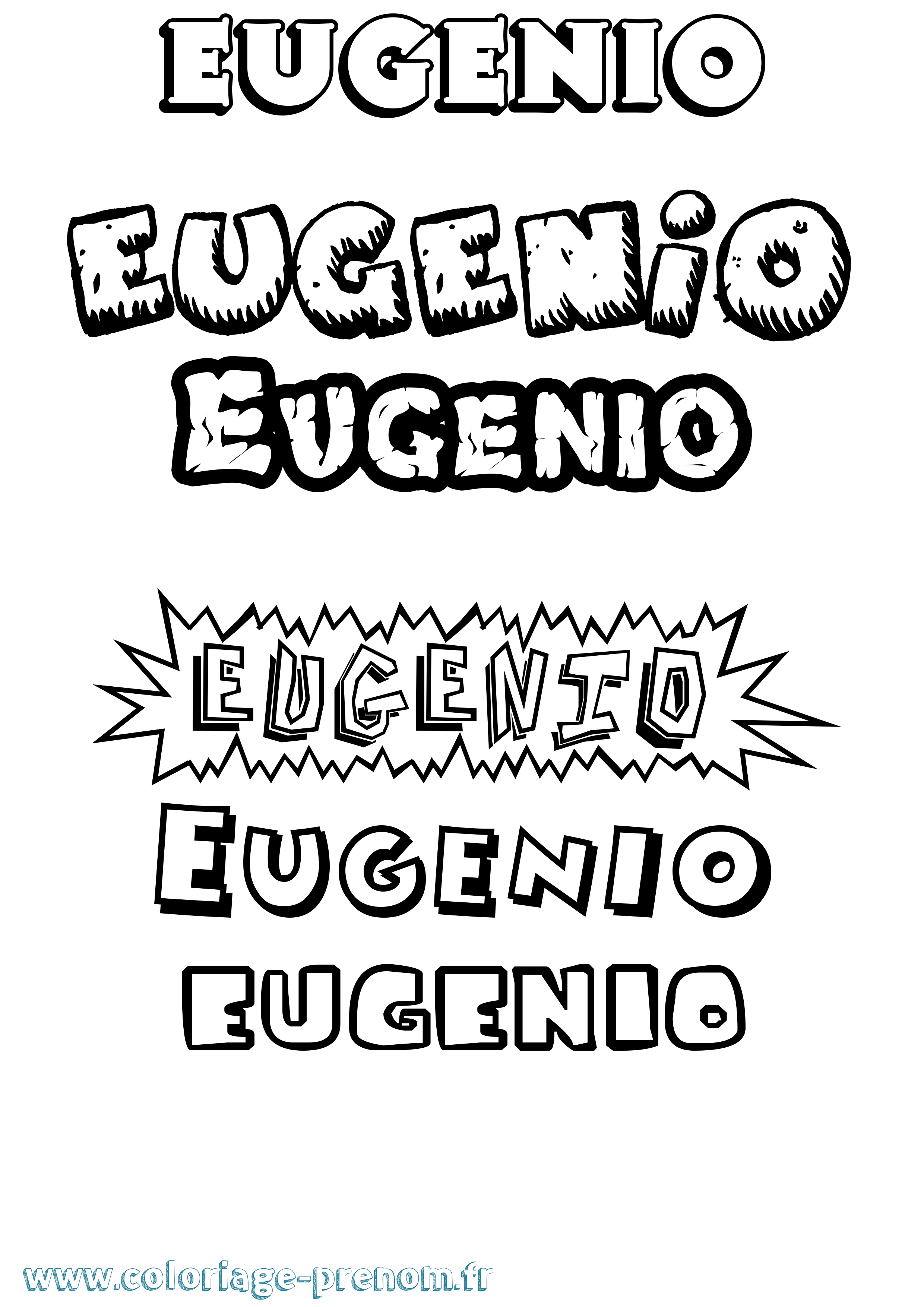 Coloriage Eugenio Dessin Animé Coloriage prénom Eugenio Dessin Animé