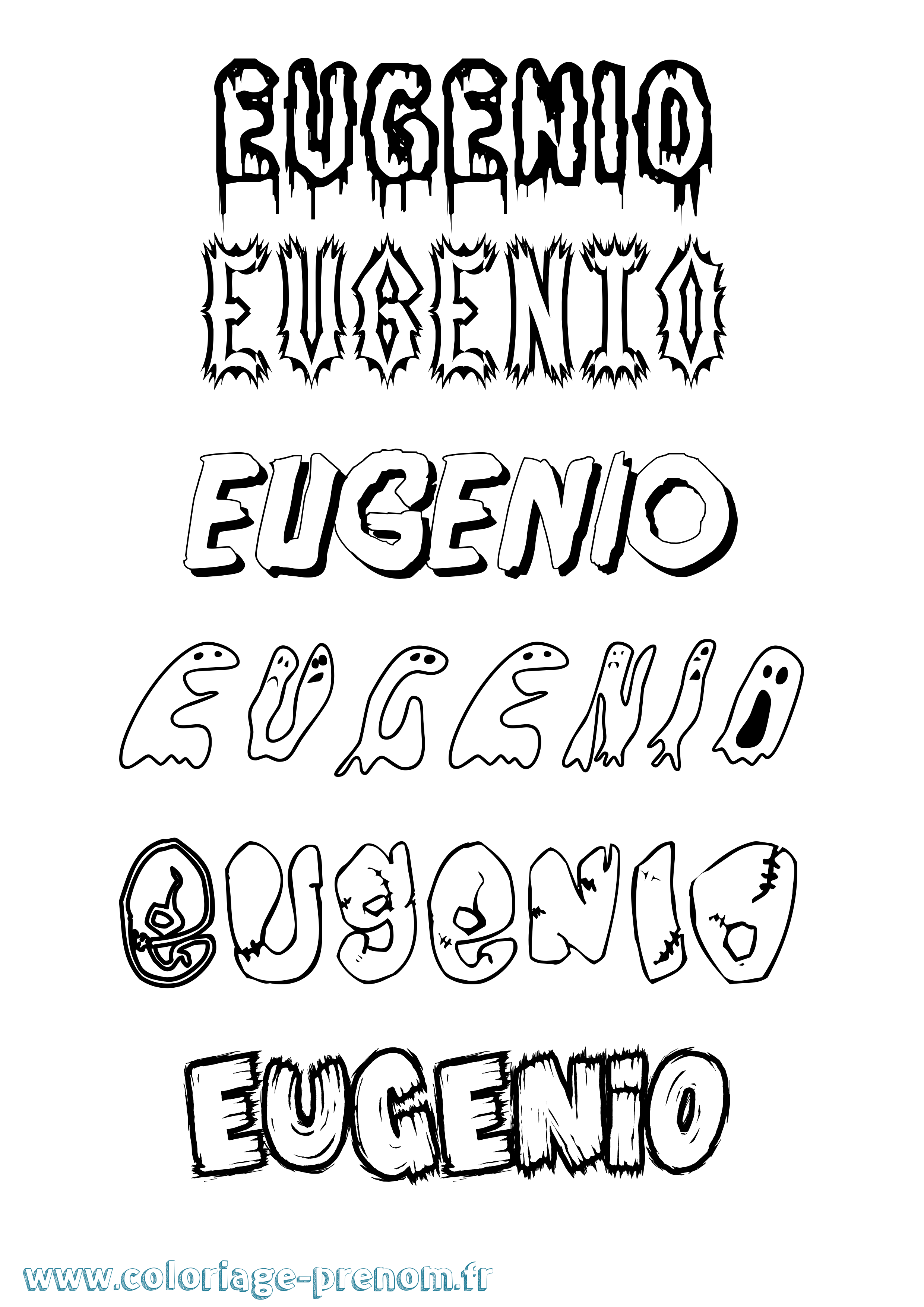 Coloriage Eugenio Frisson Coloriage prénom Eugenio Frisson