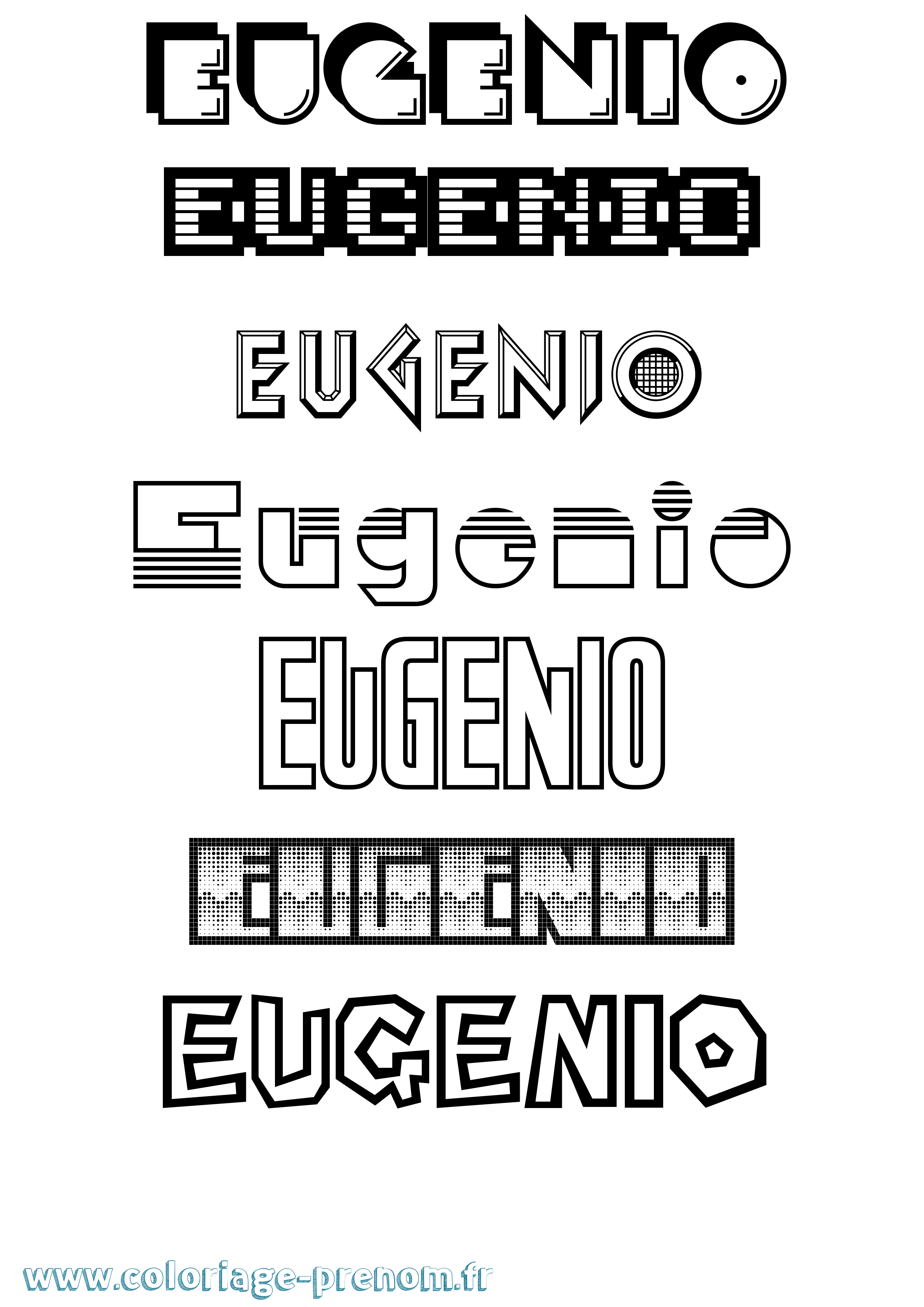 Coloriage Eugenio Jeux Vidéos Coloriage prénom Eugenio Jeux Vidéos