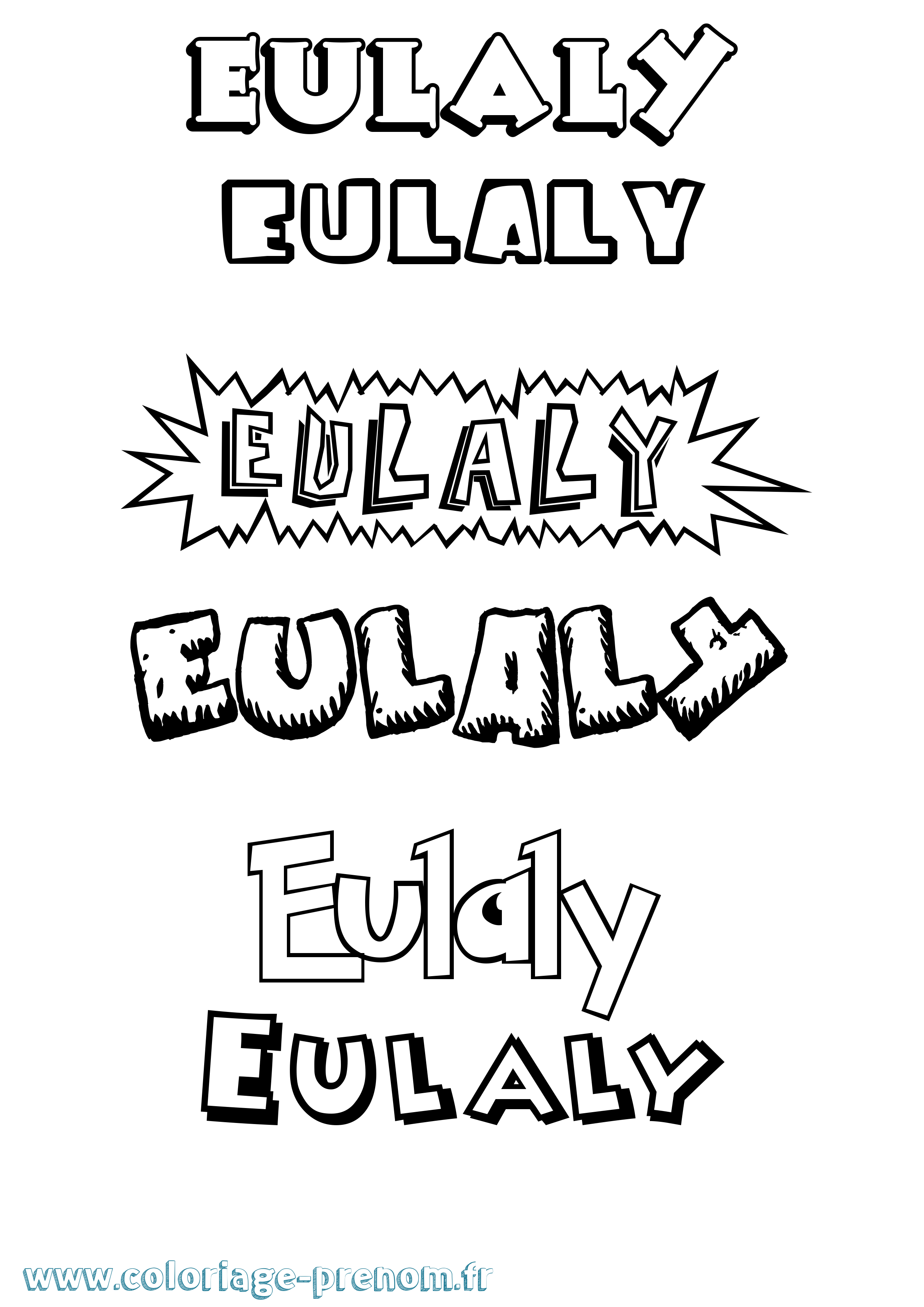 Coloriage prénom Eulaly Dessin Animé
