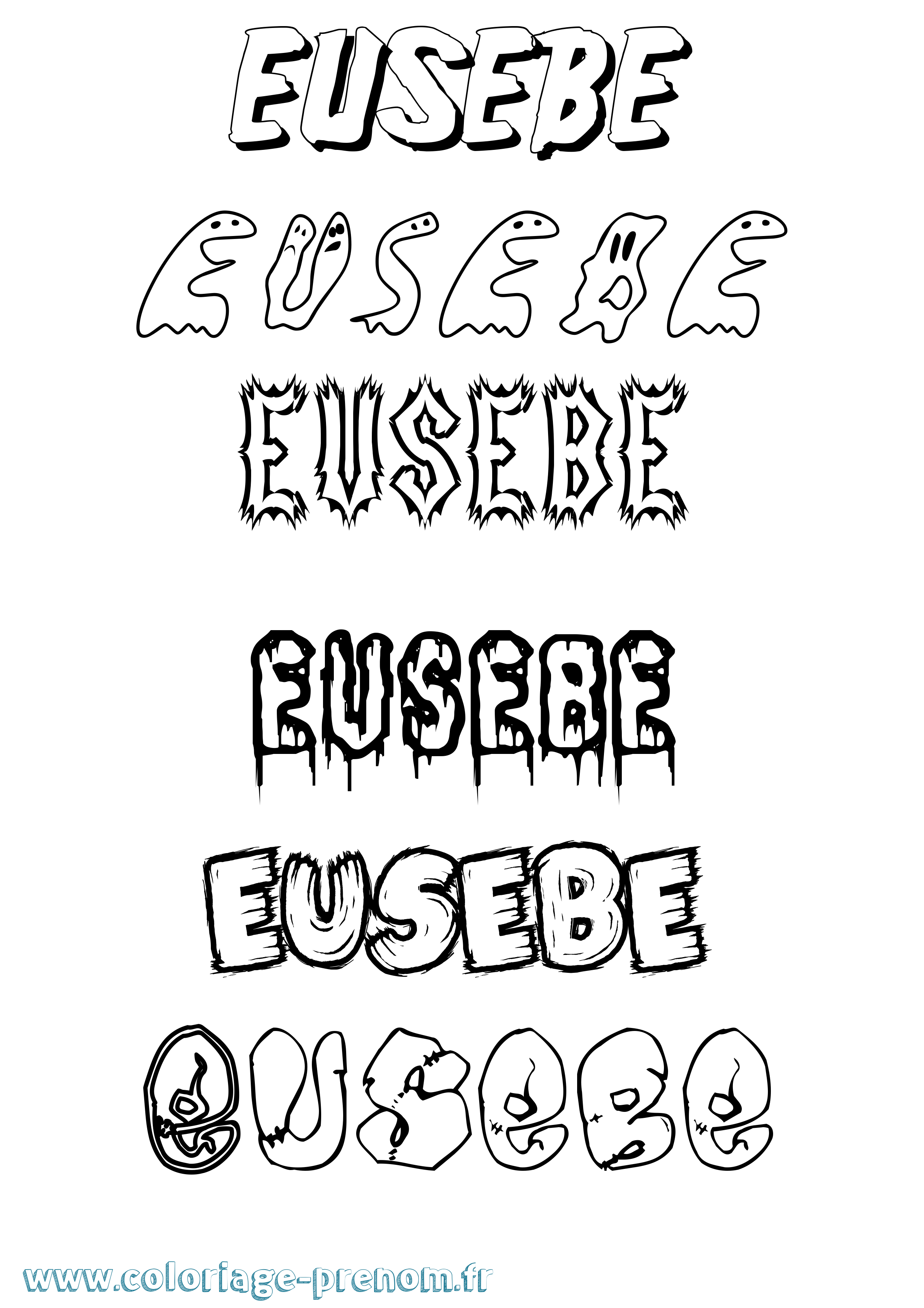 Coloriage prénom Eusebe Frisson
