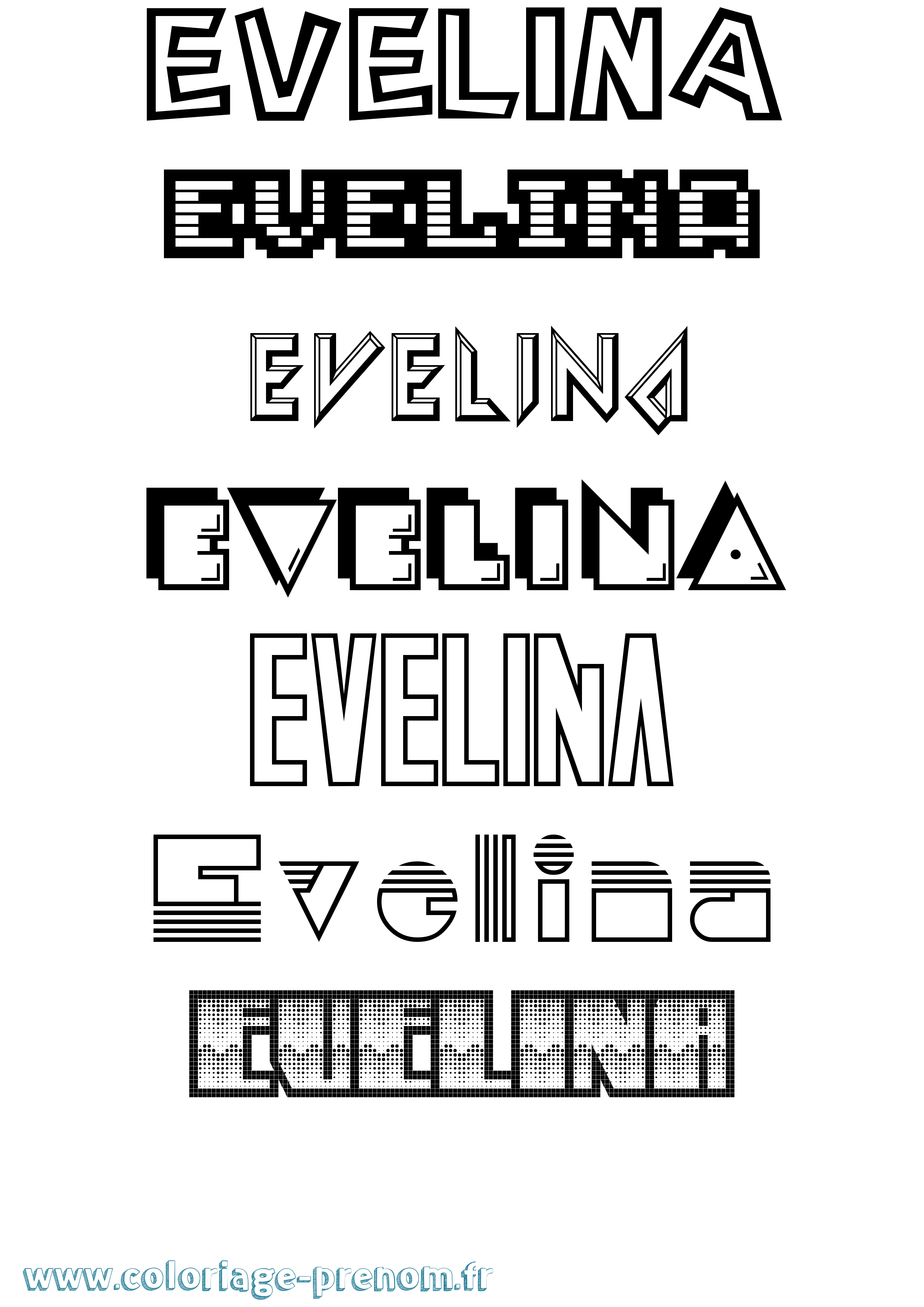 Coloriage Evelina Jeux Vidéos Coloriage prénom Evelina Jeux Vidéos