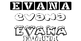 Coloriage Evana