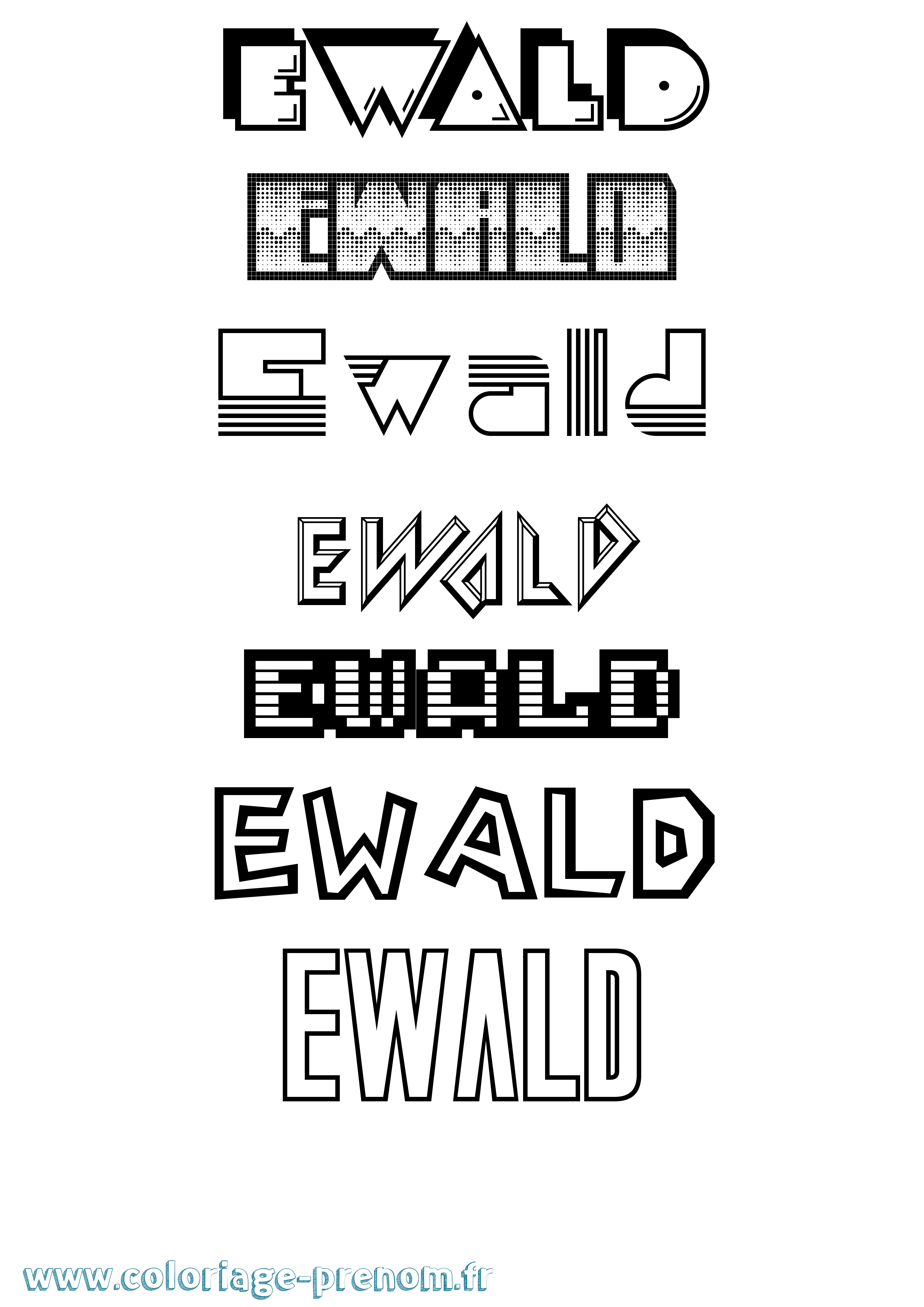 Coloriage Ewald Jeux Vidéos Coloriage prénom Ewald Jeux Vidéos