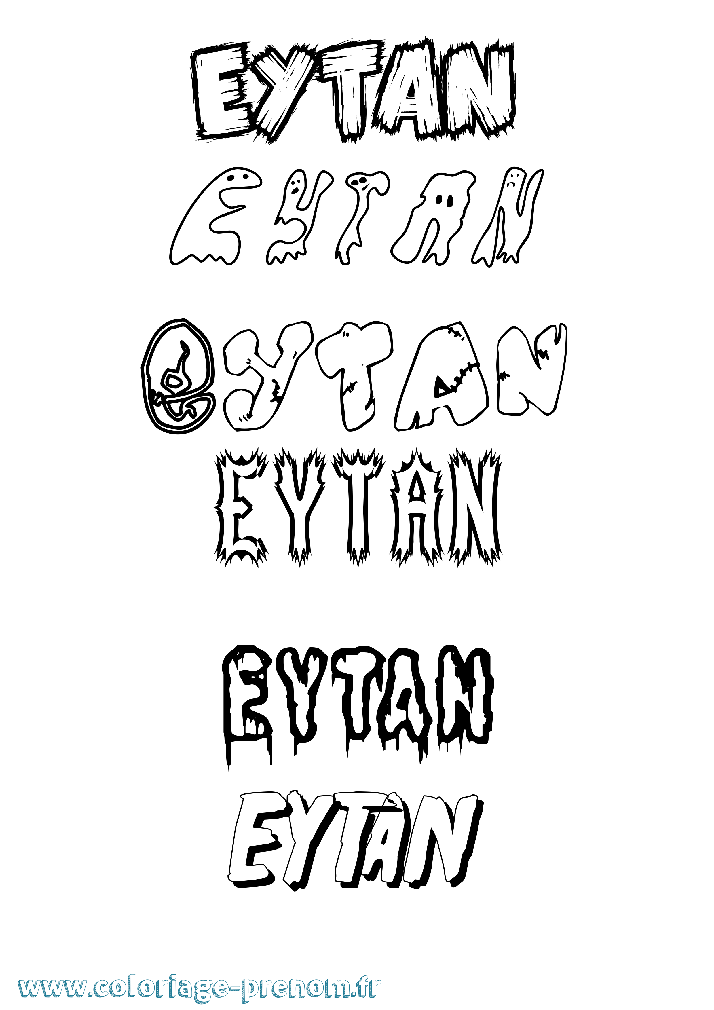 Coloriage prénom Eytan Frisson