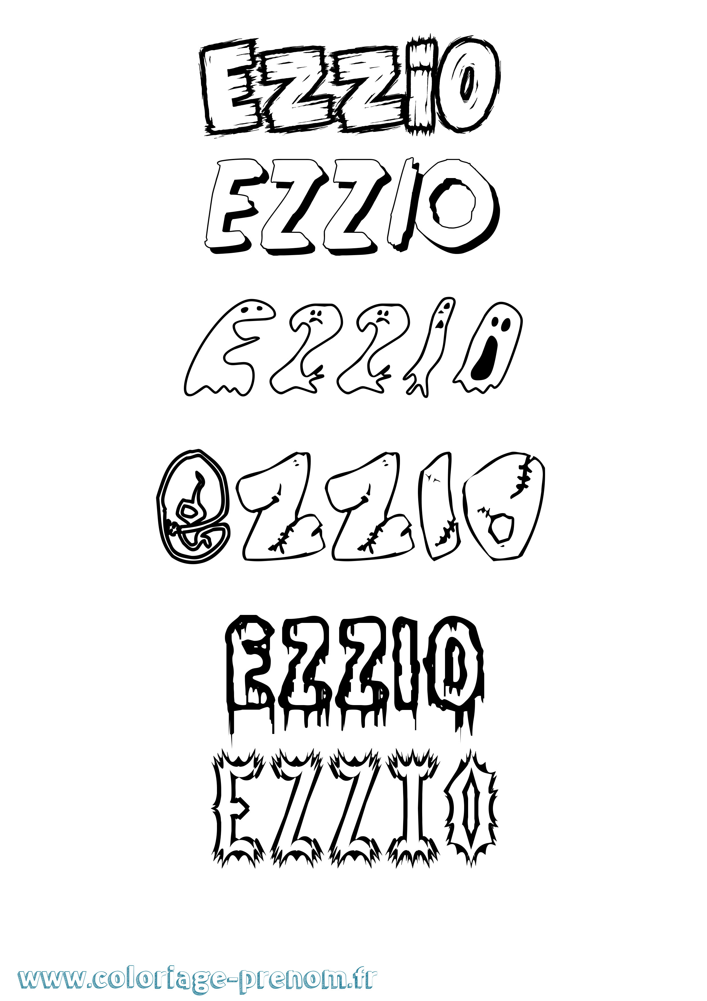 Coloriage prénom Ezzio Frisson
