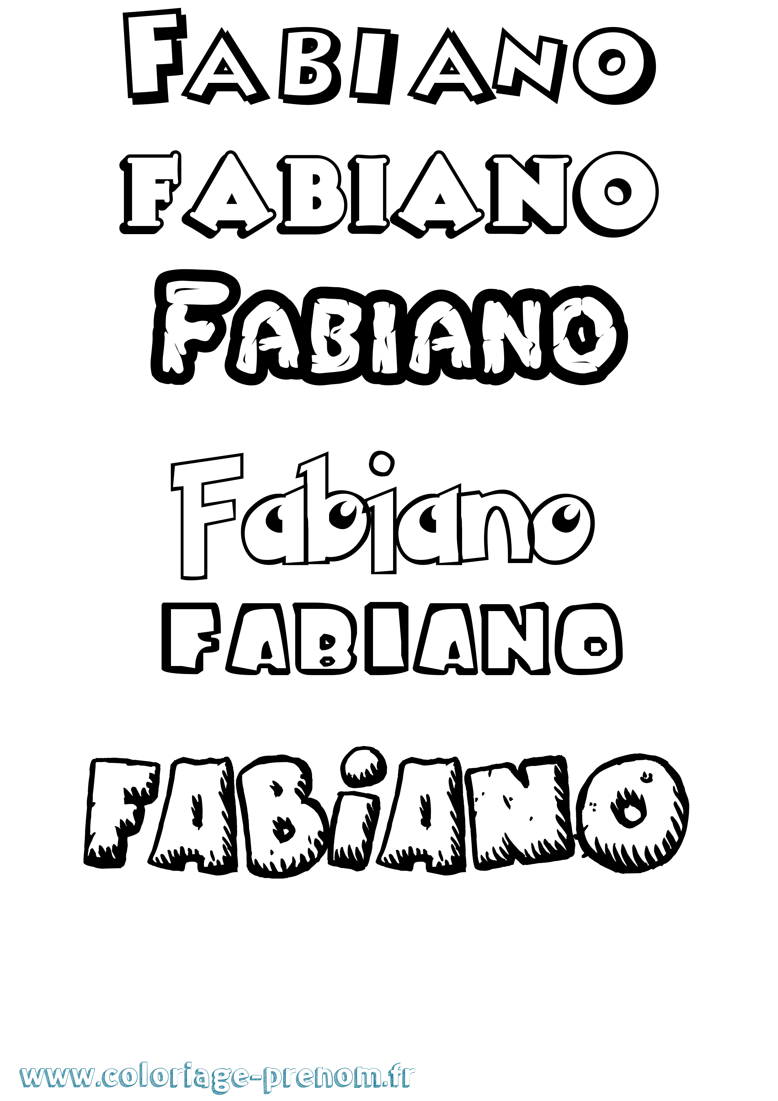 Coloriage Fabiano Dessin Animé Coloriage prénom Fabiano Dessin Animé
