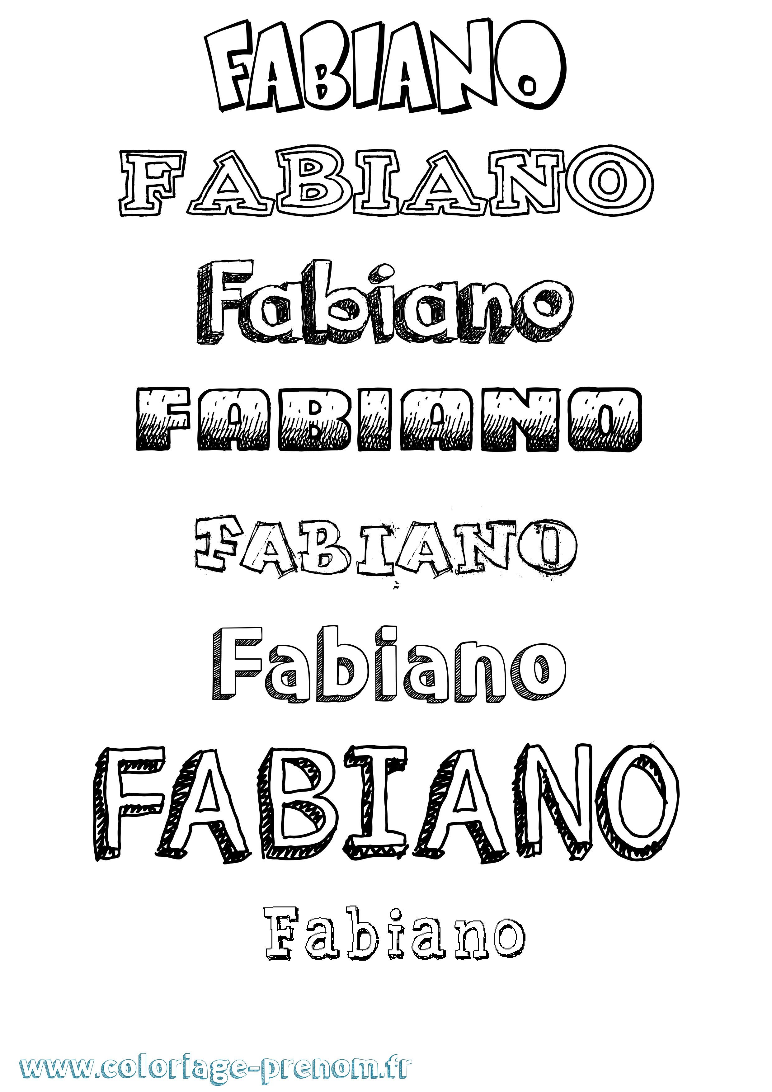 Coloriage Fabiano Dessiné Coloriage prénom Fabiano Dessiné