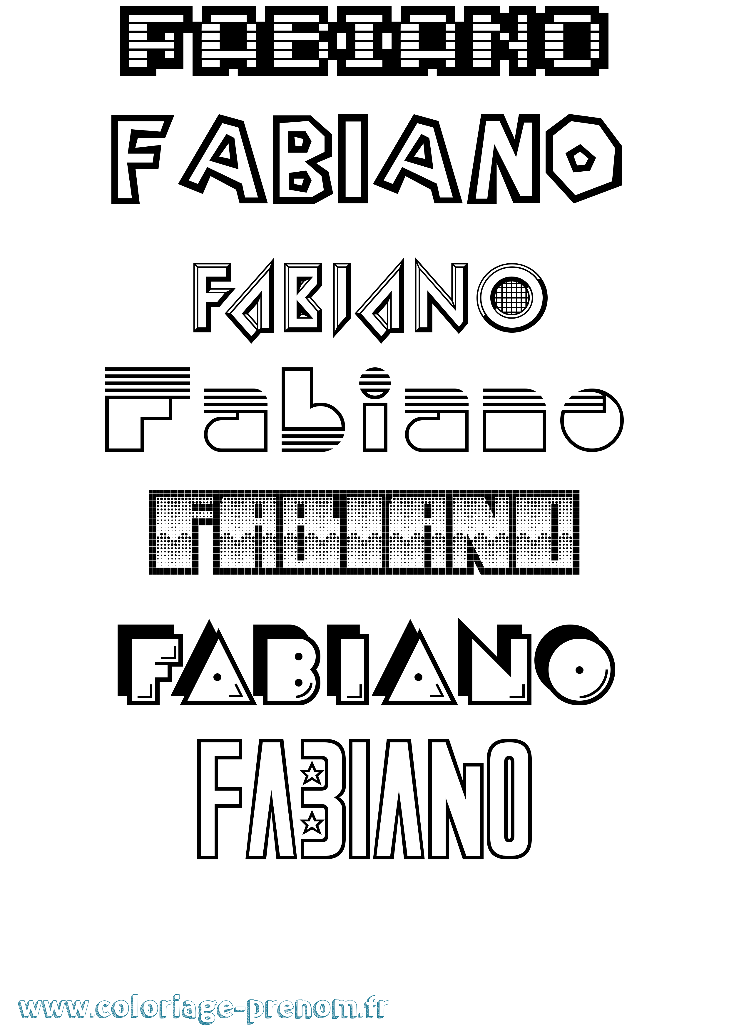 Coloriage Fabiano Jeux Vidéos Coloriage prénom Fabiano Jeux Vidéos