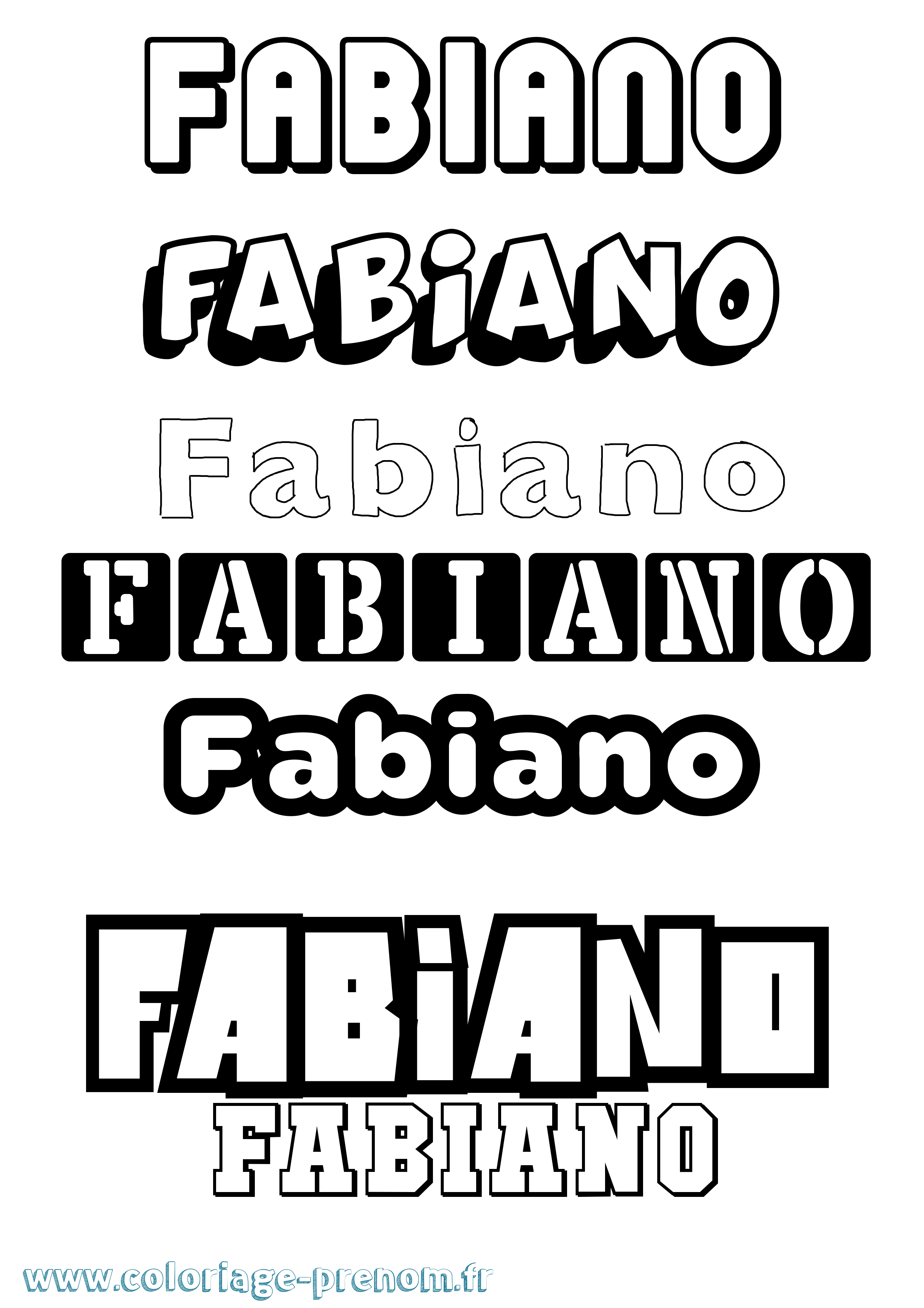 Coloriage prénom Fabiano Simple