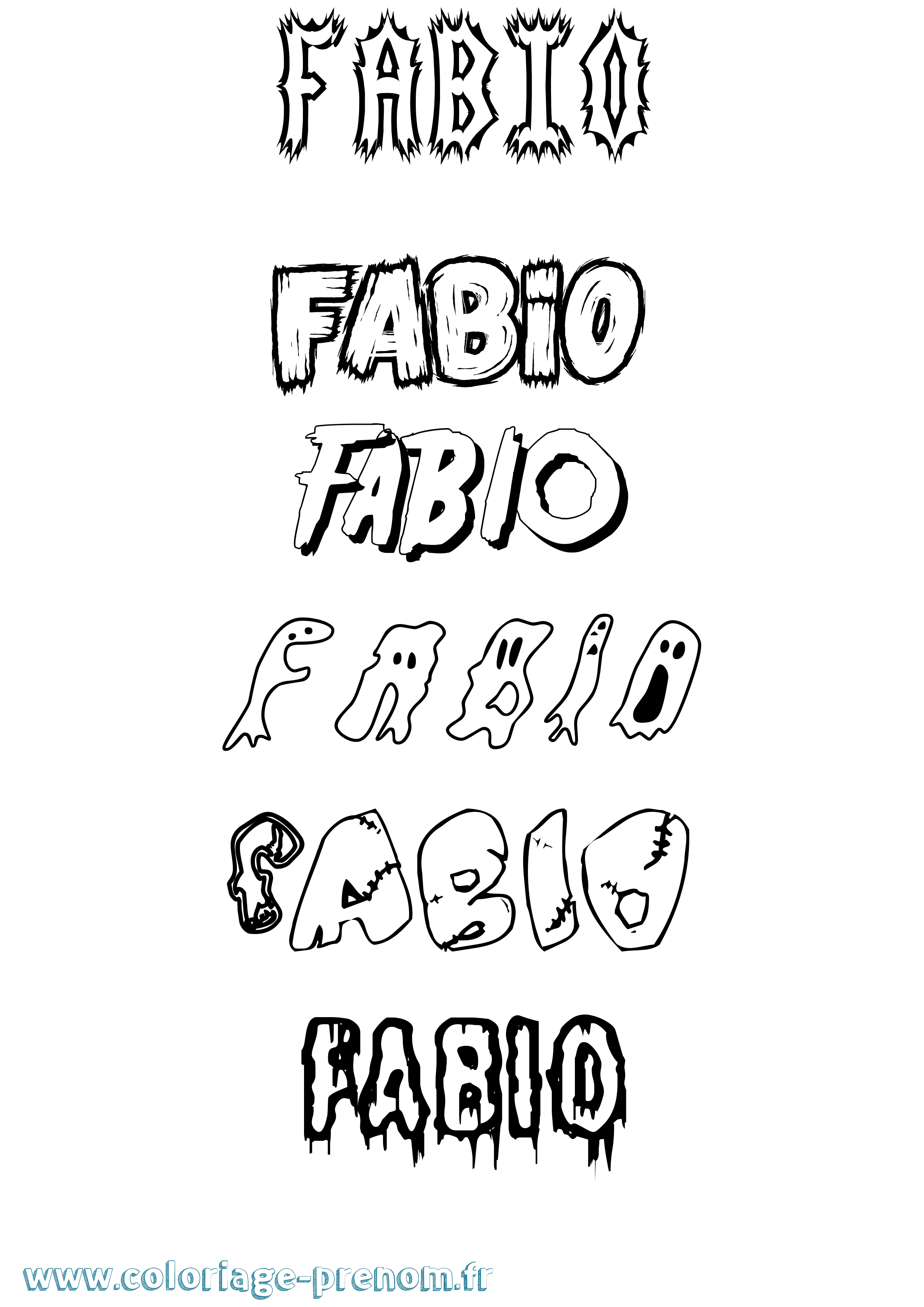 Coloriage Fabio Frisson Coloriage prénom Fabio Frisson