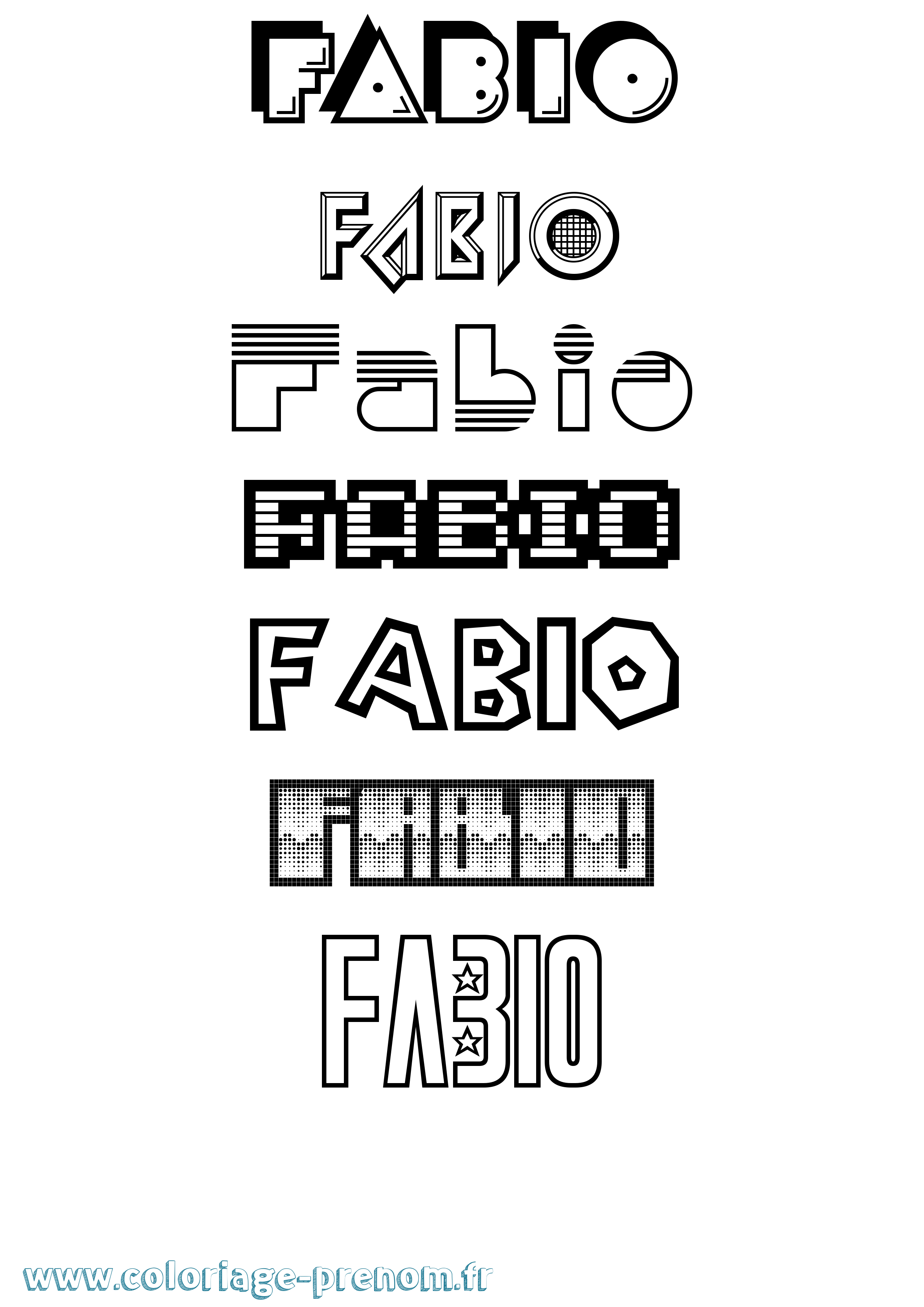 Coloriage Fabio Jeux Vidéos Coloriage prénom Fabio Jeux Vidéos