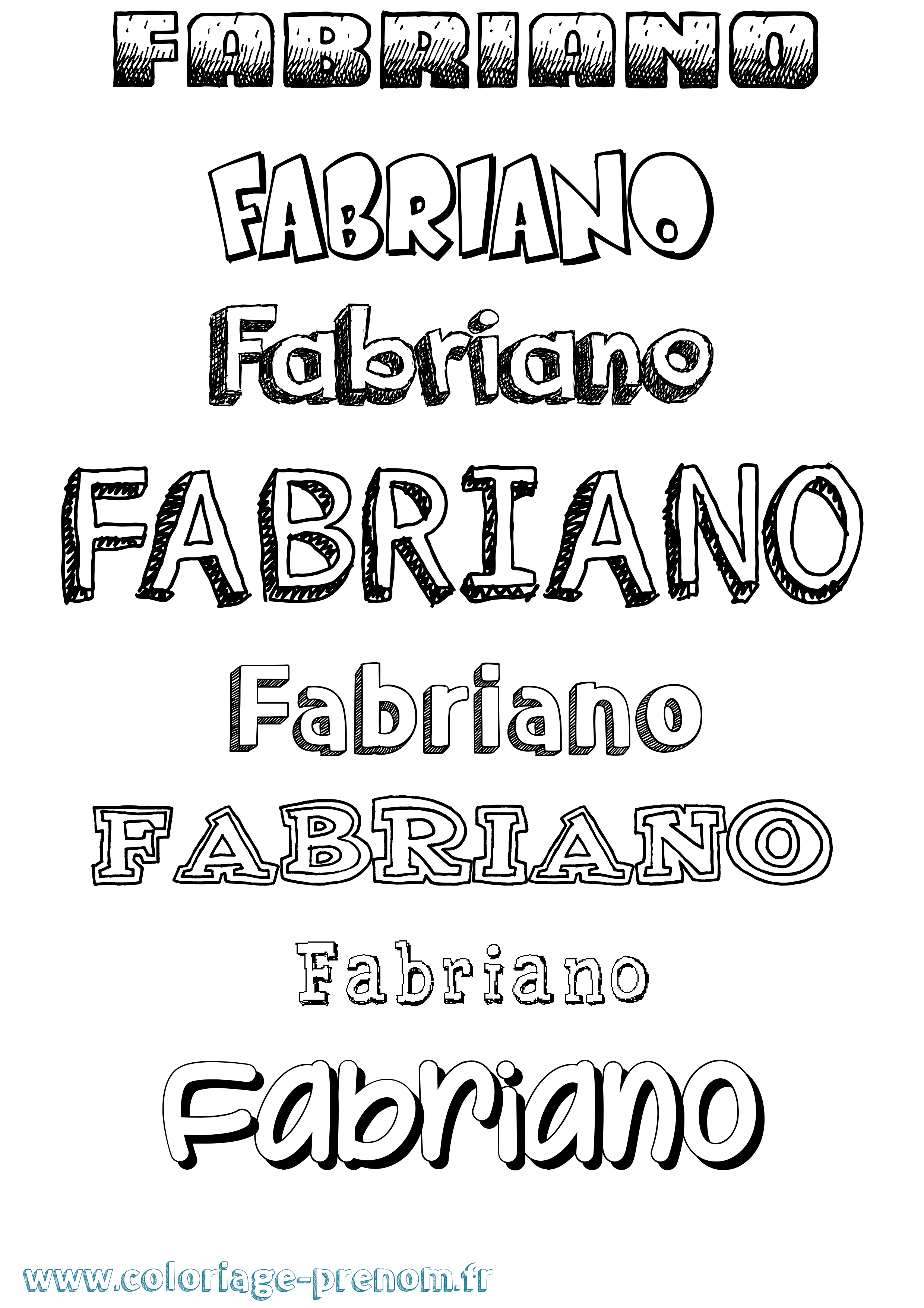 Coloriage Fabriano Dessiné Coloriage prénom Fabriano Dessiné