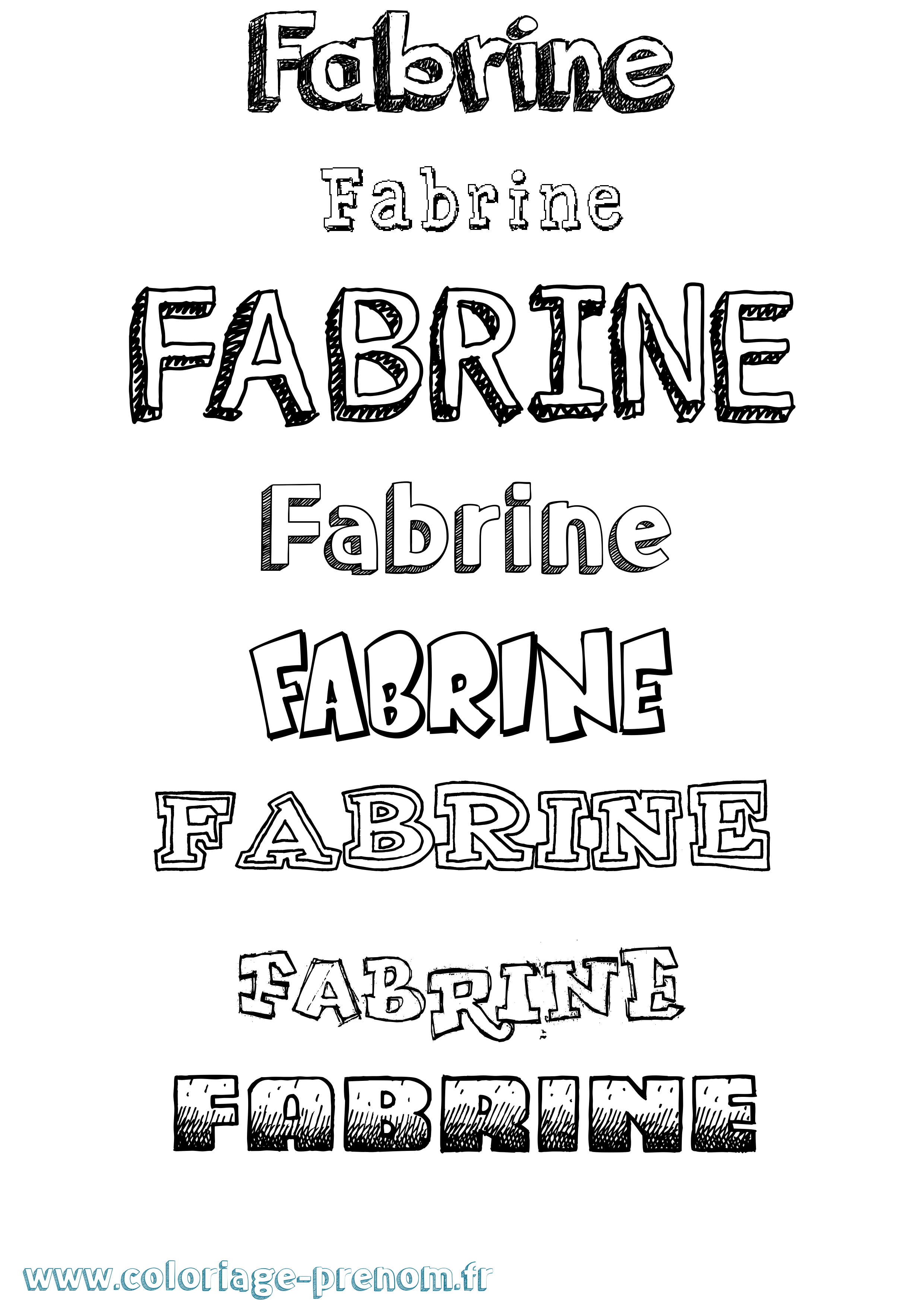 Coloriage Fabrine Dessiné Coloriage prénom Fabrine Dessiné