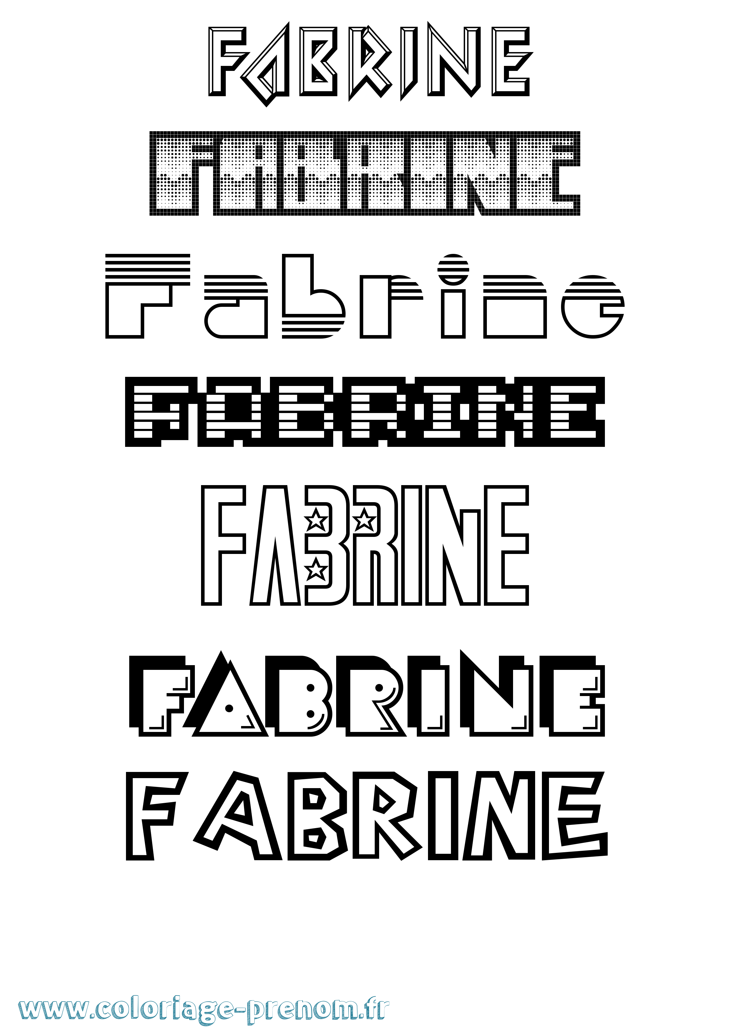Coloriage Fabrine Jeux Vidéos Coloriage prénom Fabrine Jeux Vidéos