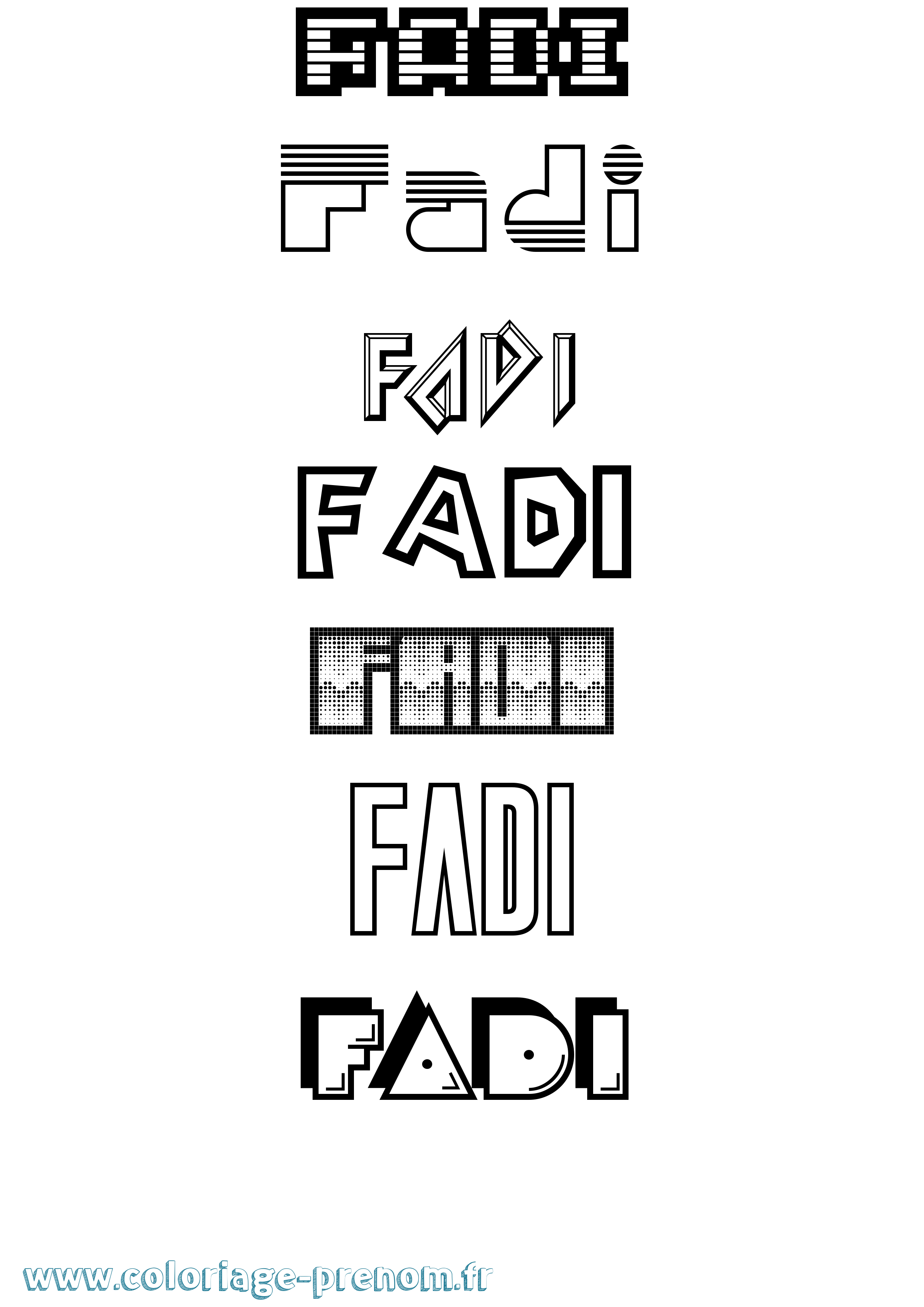 Coloriage Fadi Jeux Vidéos Coloriage prénom Fadi Jeux Vidéos