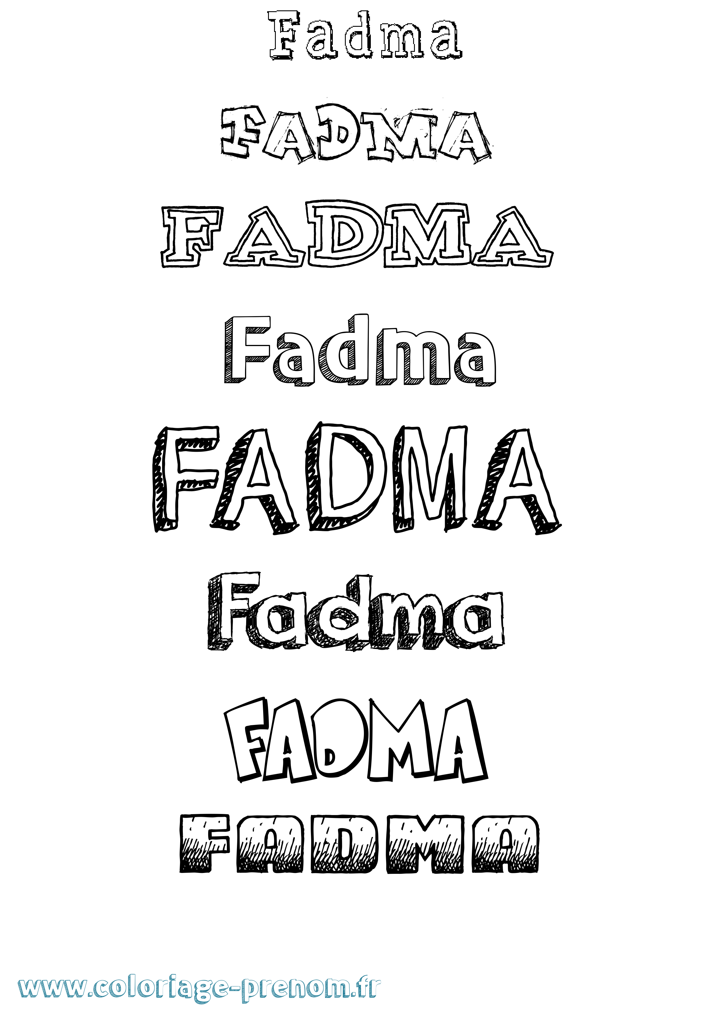 Coloriage prénom Fadma Dessiné