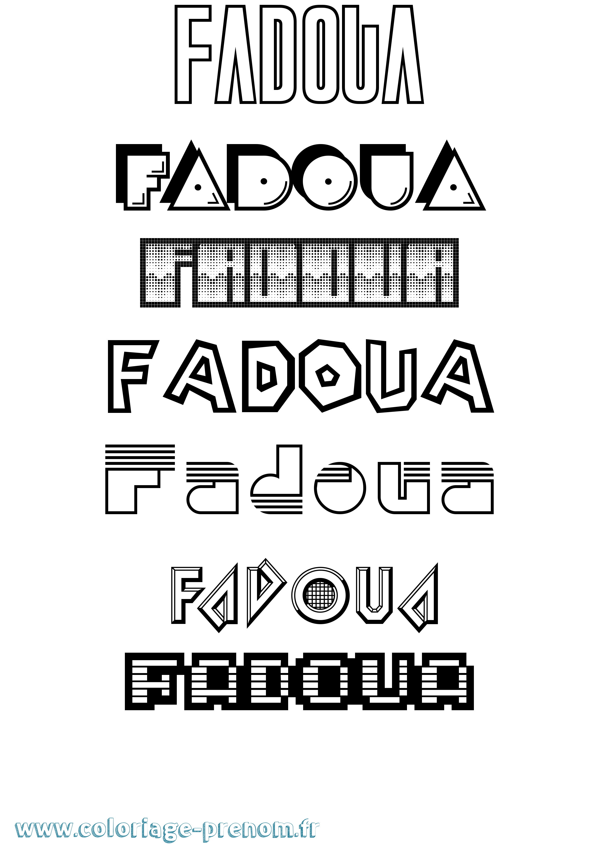 Coloriage Fadoua Jeux Vidéos Coloriage prénom Fadoua Jeux Vidéos