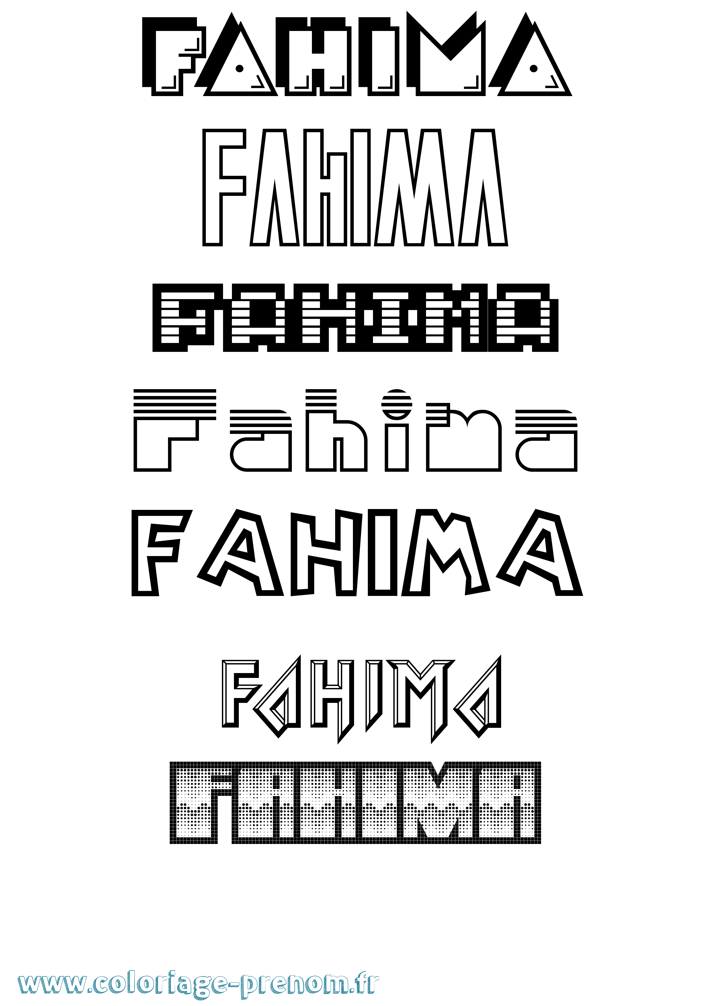 Coloriage Fahima Jeux Vidéos Coloriage prénom Fahima Jeux Vidéos