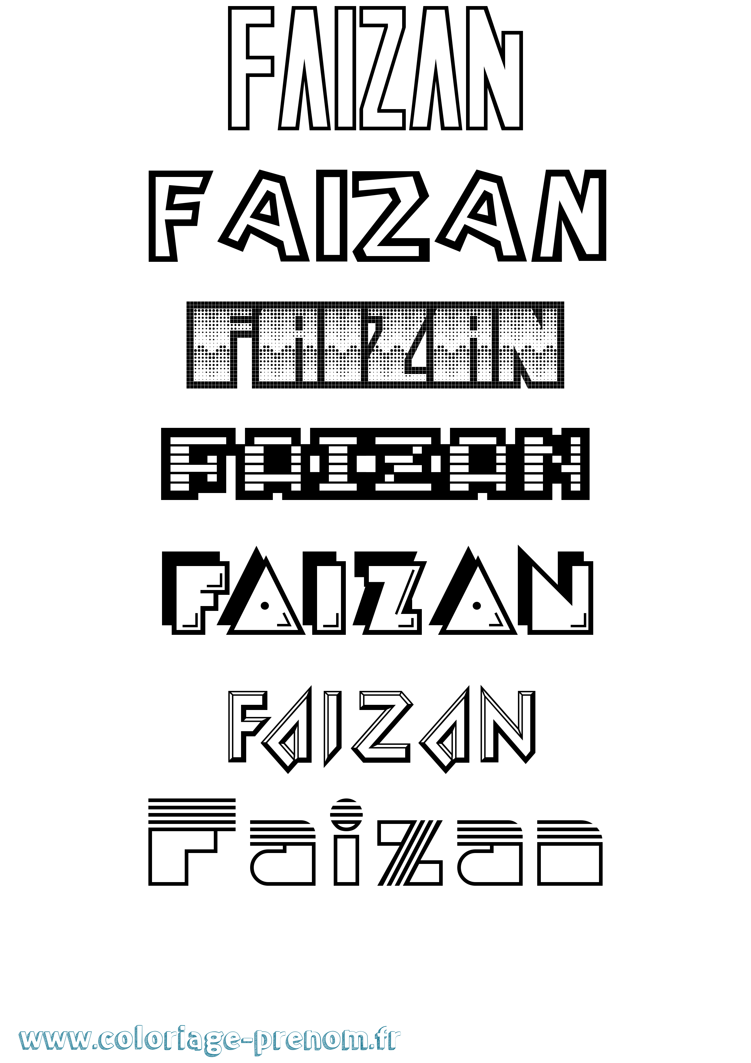 Coloriage Faizan Jeux Vidéos Coloriage prénom Faizan Jeux Vidéos