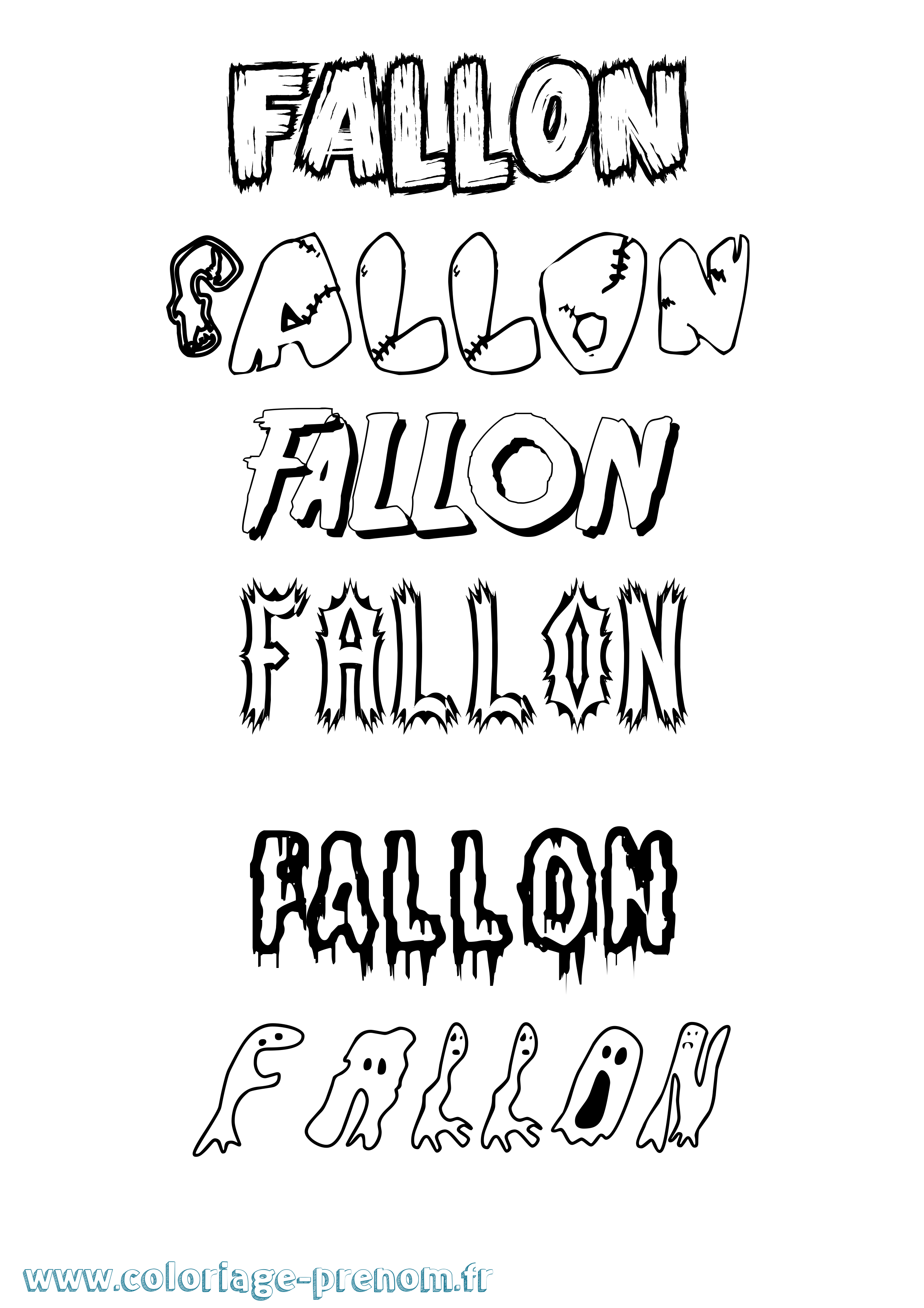 Coloriage Fallon Frisson Coloriage prénom Fallon Frisson