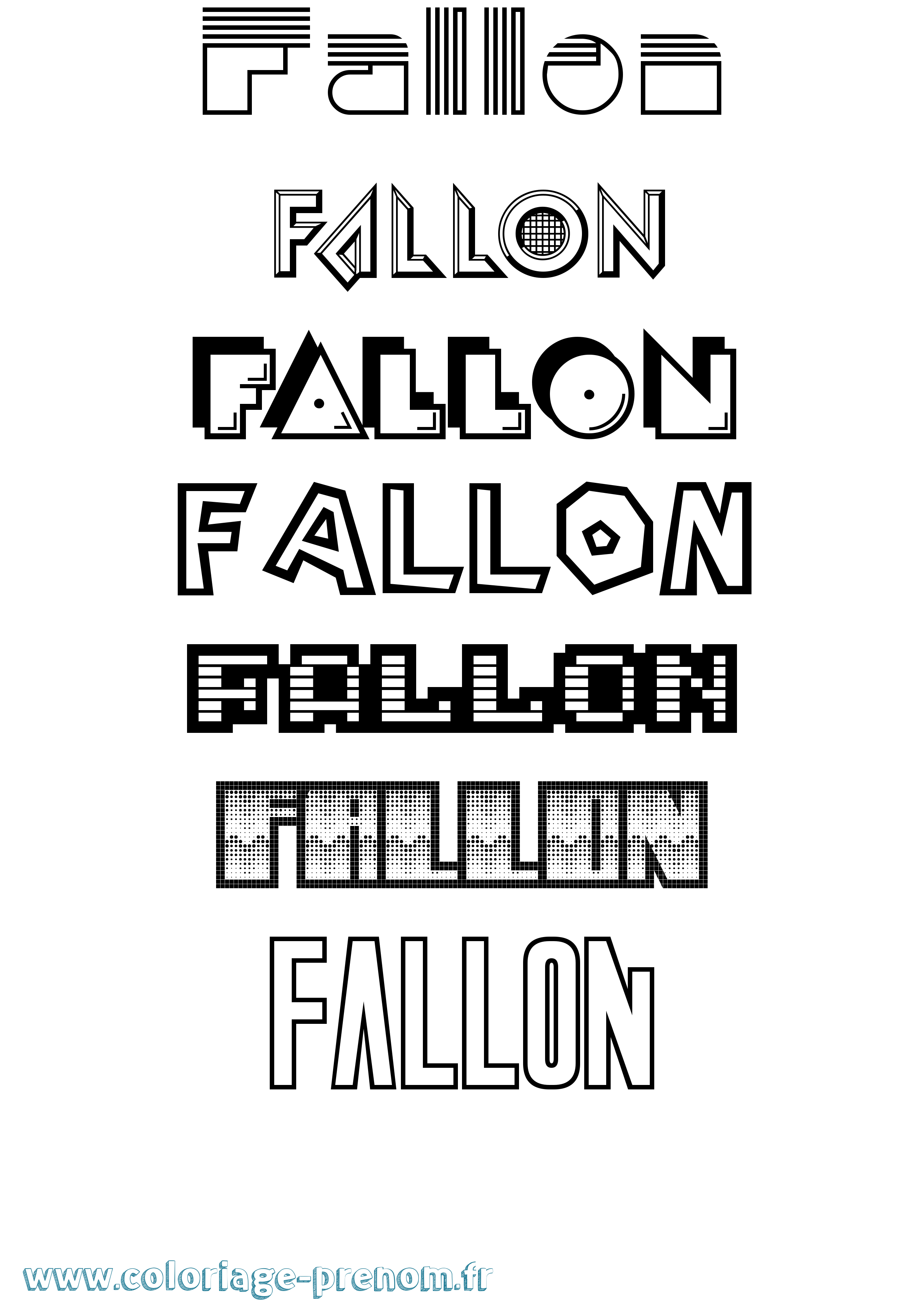 Coloriage Fallon Jeux Vidéos Coloriage prénom Fallon Jeux Vidéos