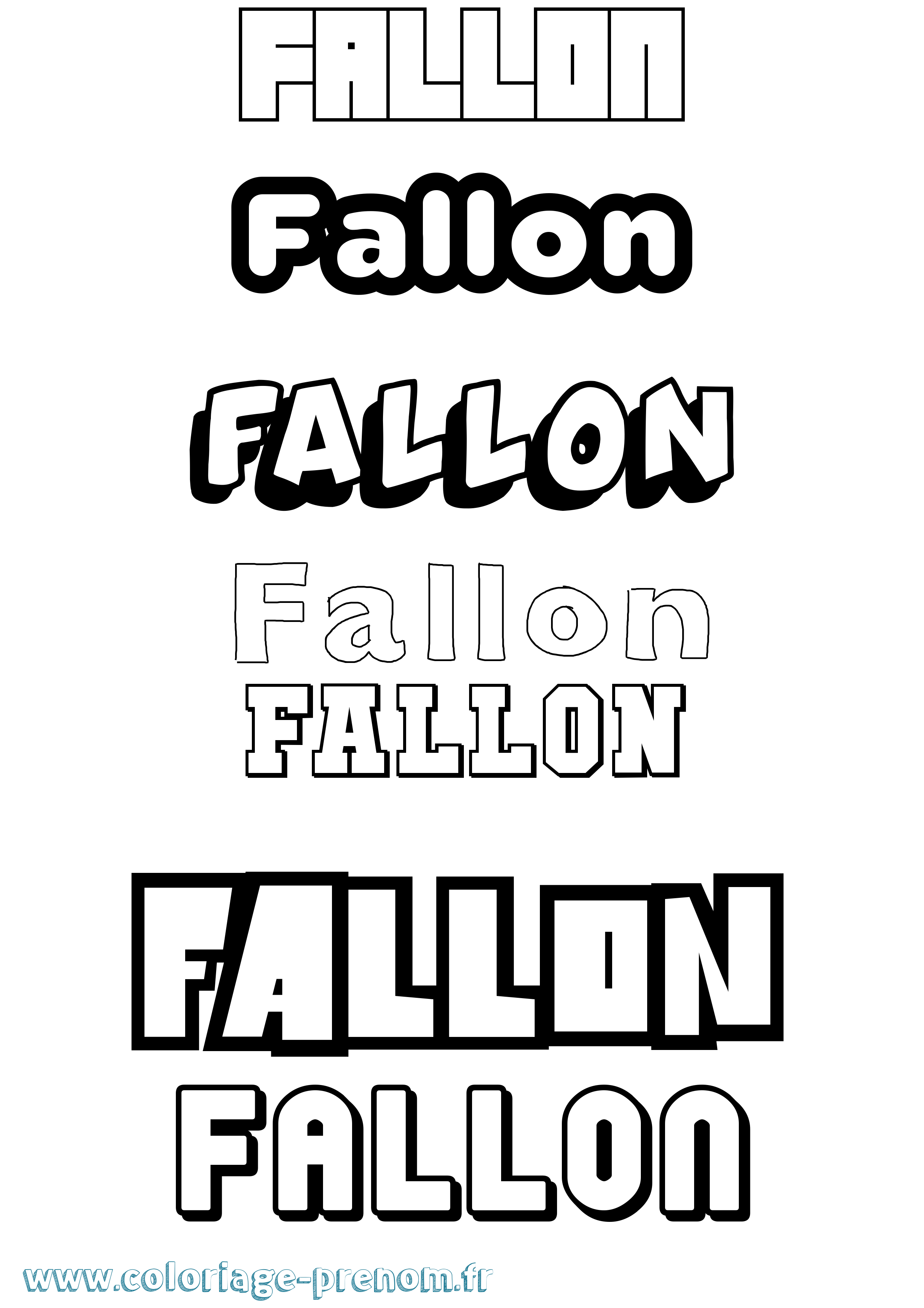 Coloriage Fallon Simple Coloriage prénom Fallon Simple